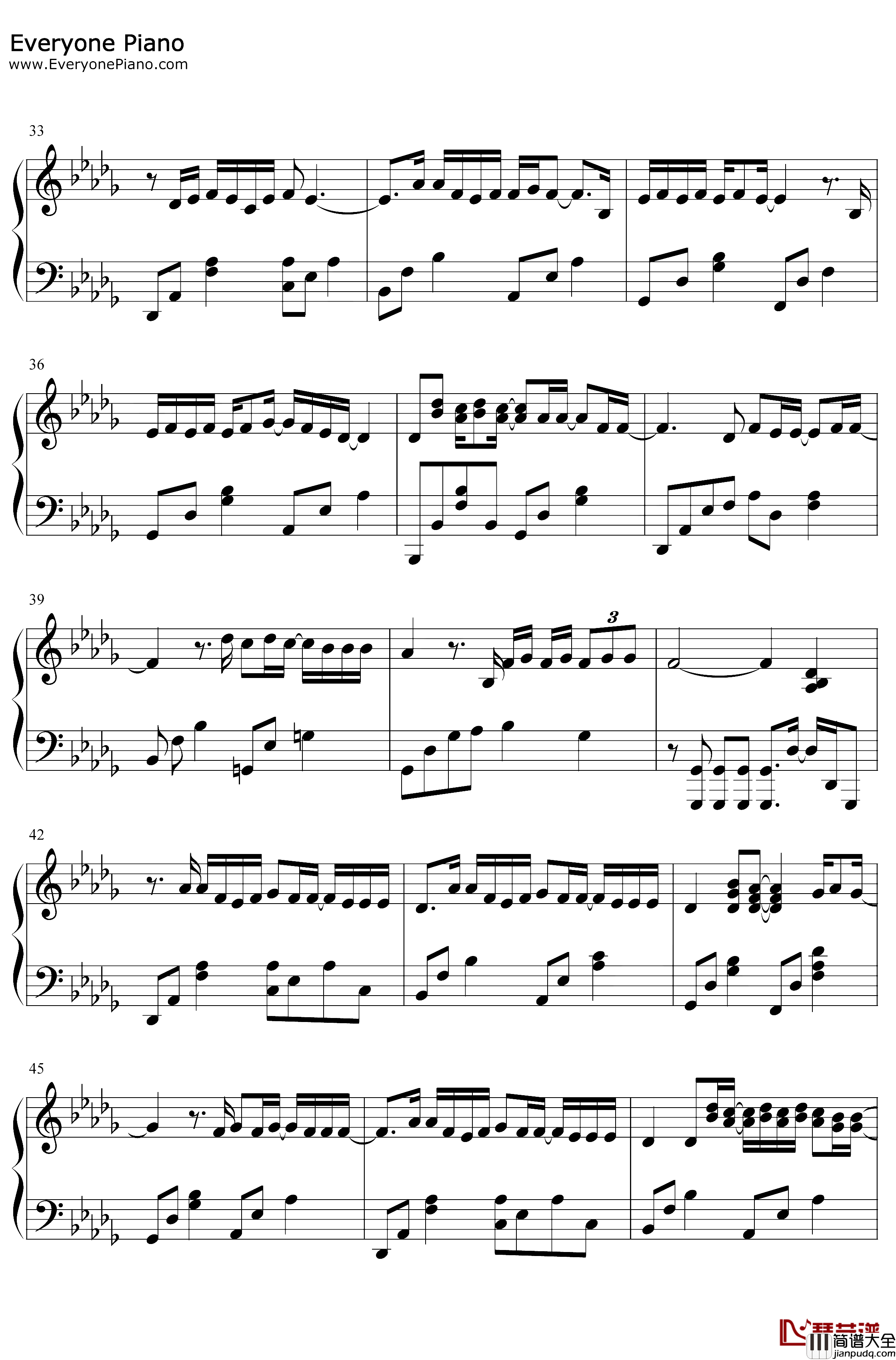 Flower钢琴谱_尹美莱_爱的迫降OST