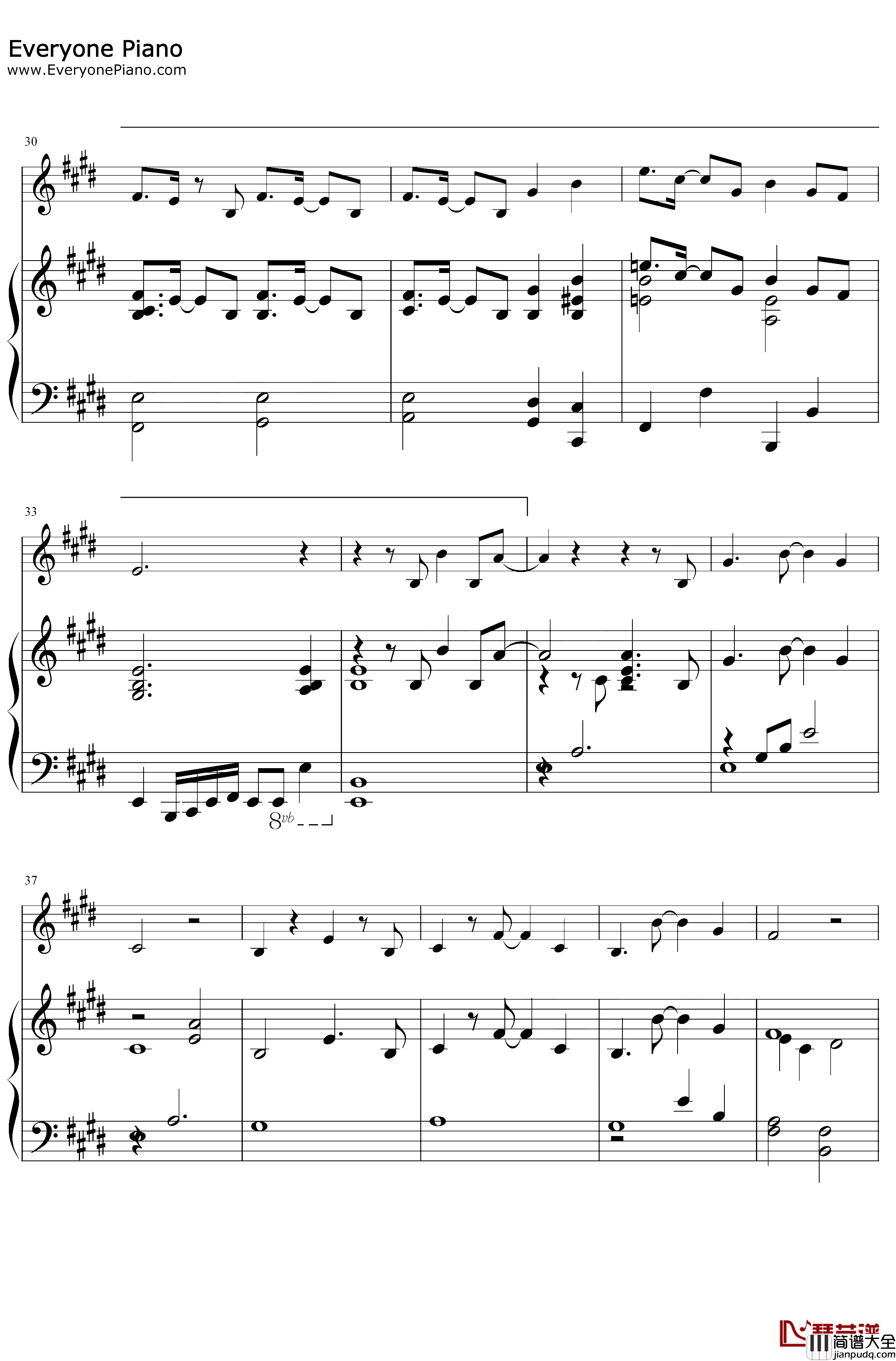 When_WillMy_Life_Begin钢琴谱_Mandy_Moore_魔发奇缘OST