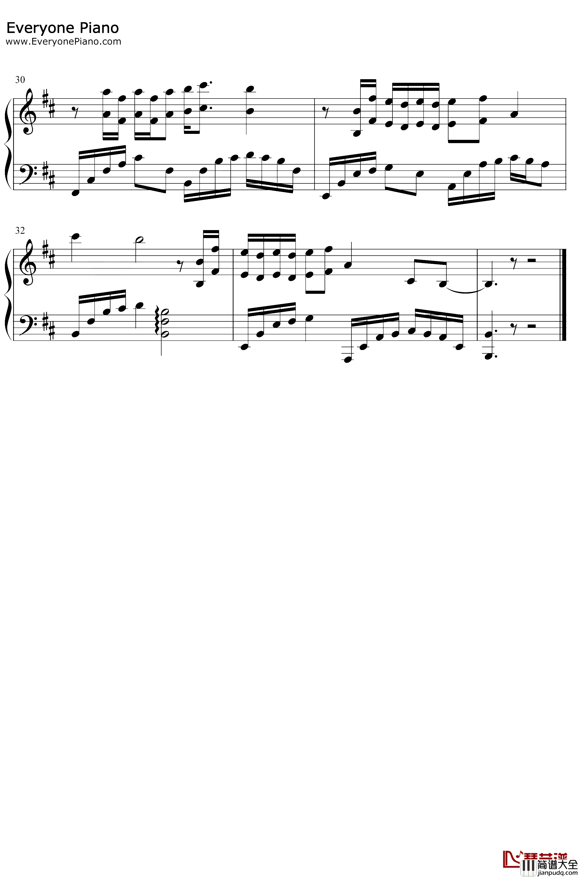 缘落钢琴谱_陆虎_周深_月上重火片尾曲