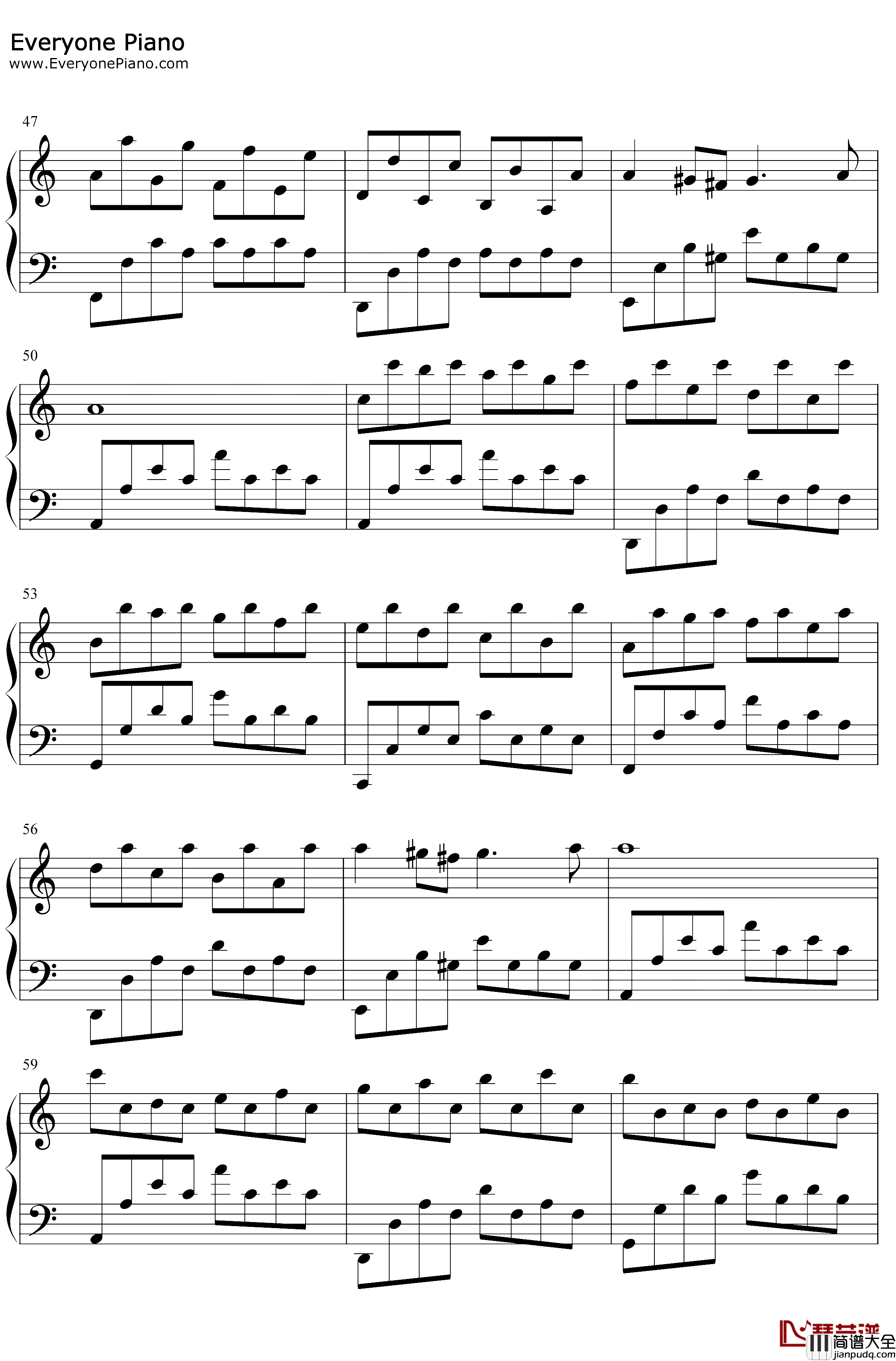 Passacaglia钢琴谱_Secret_Garden