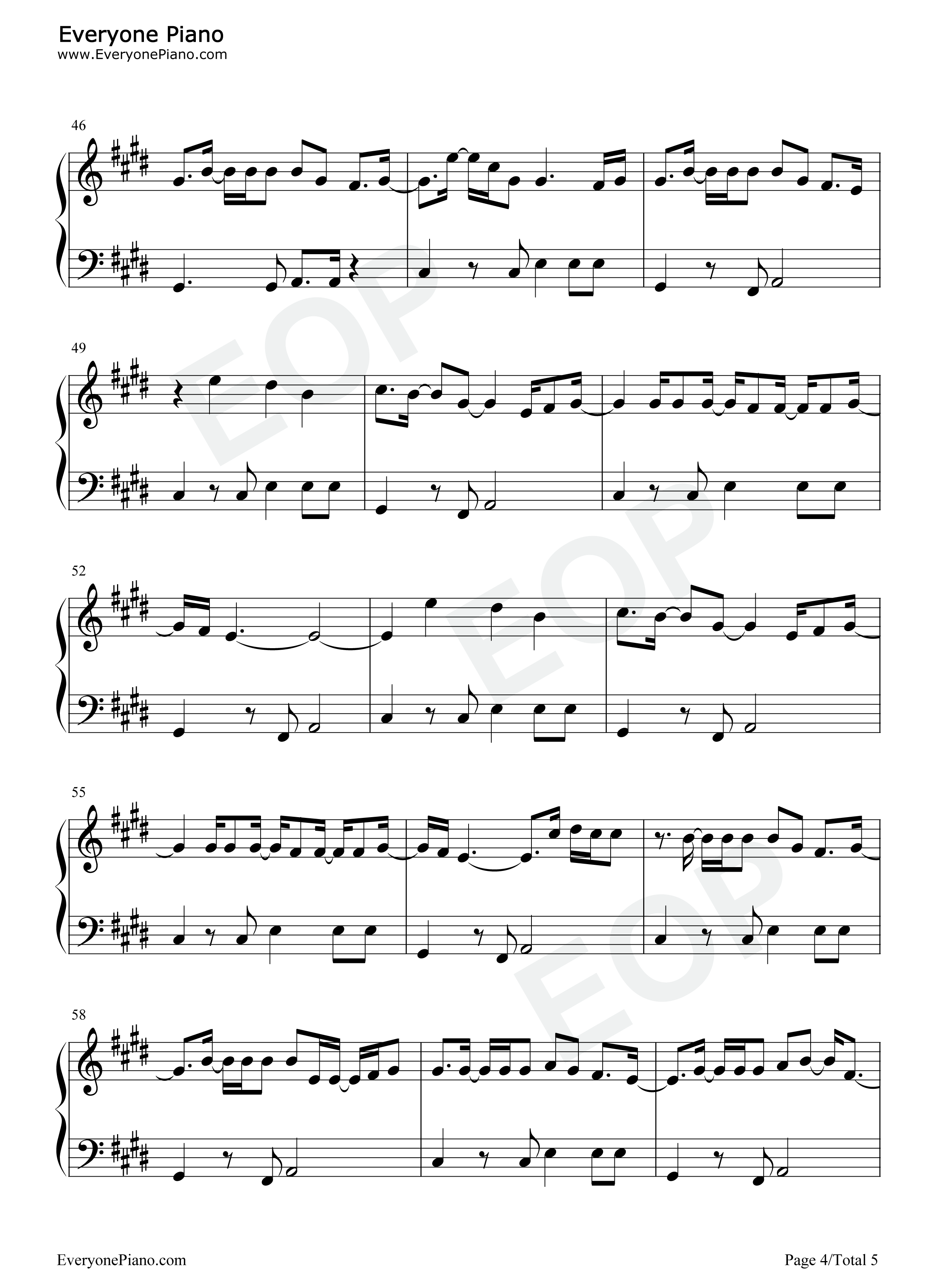 No_Judgement钢琴谱_Niall_Horan