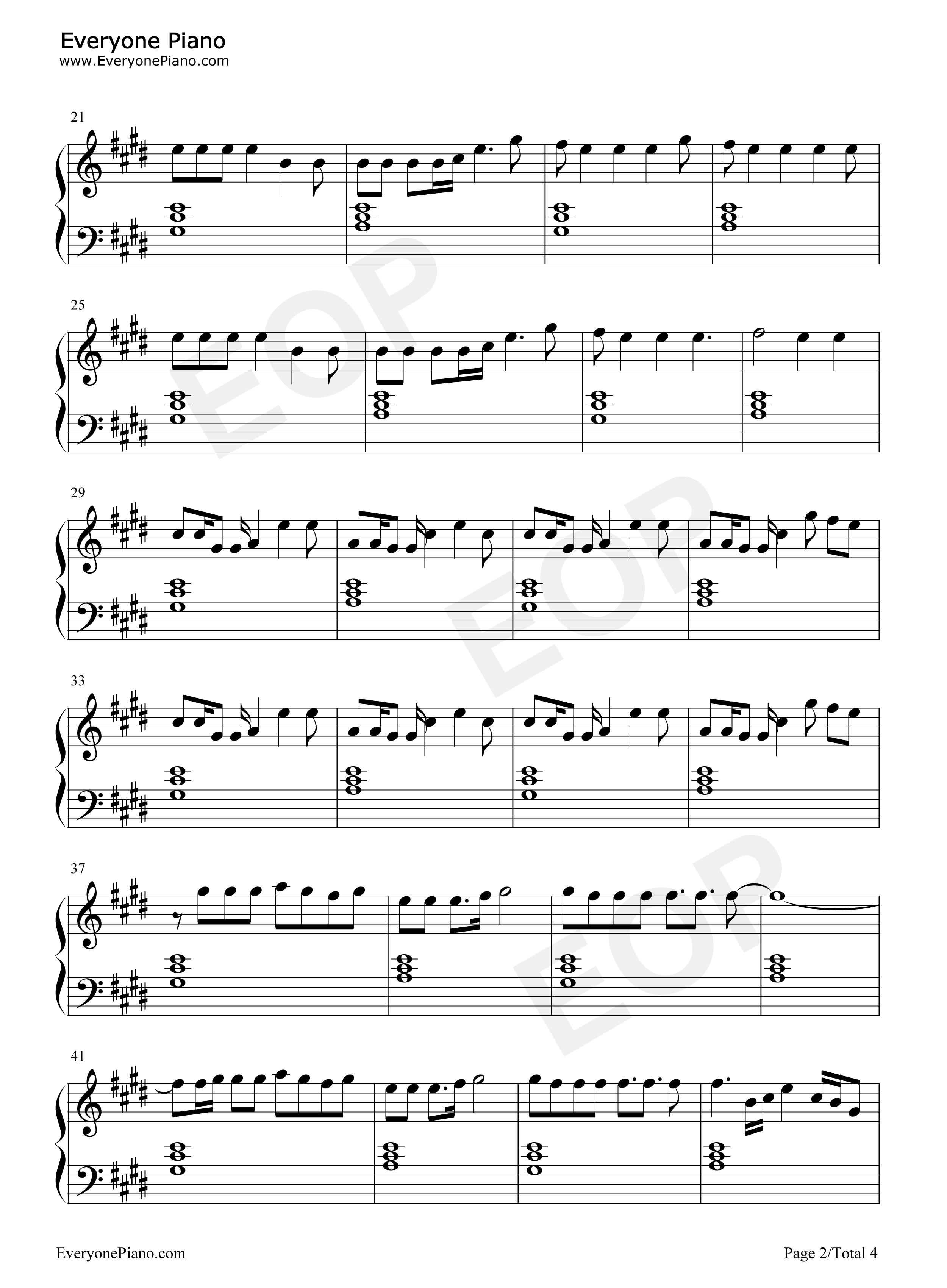 Rain_on_Me钢琴谱_Lady_Gaga_Ariana_Grande