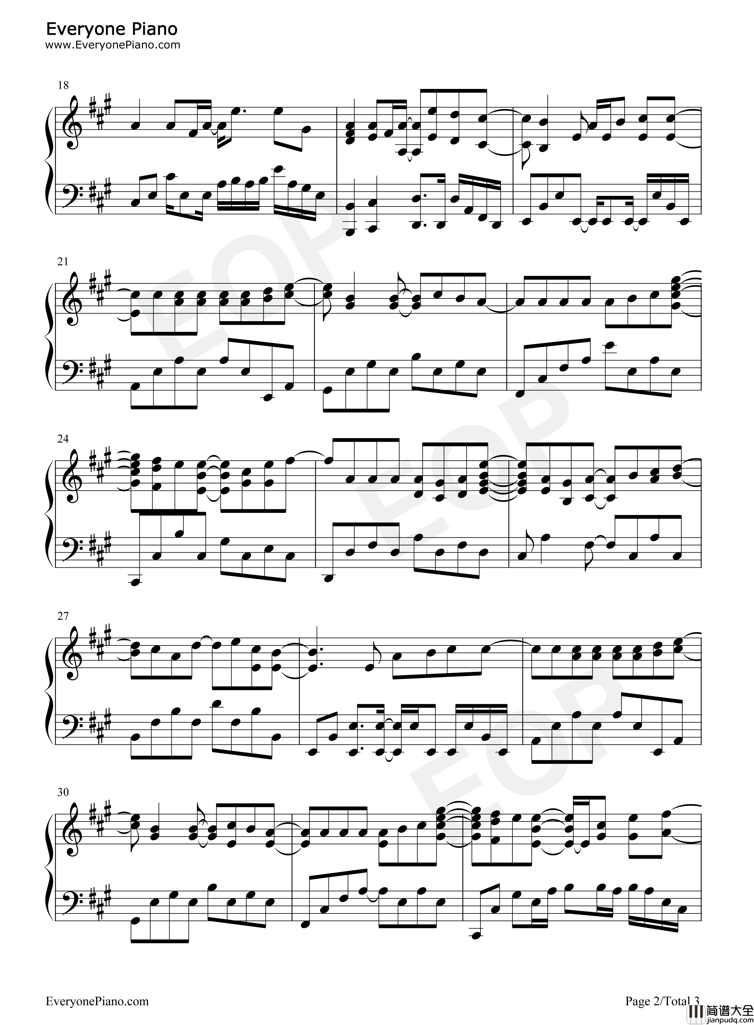 万有引力钢琴谱_汪苏泷_终于等到响起了下课铃已经约好在操场等你_抖音爆火