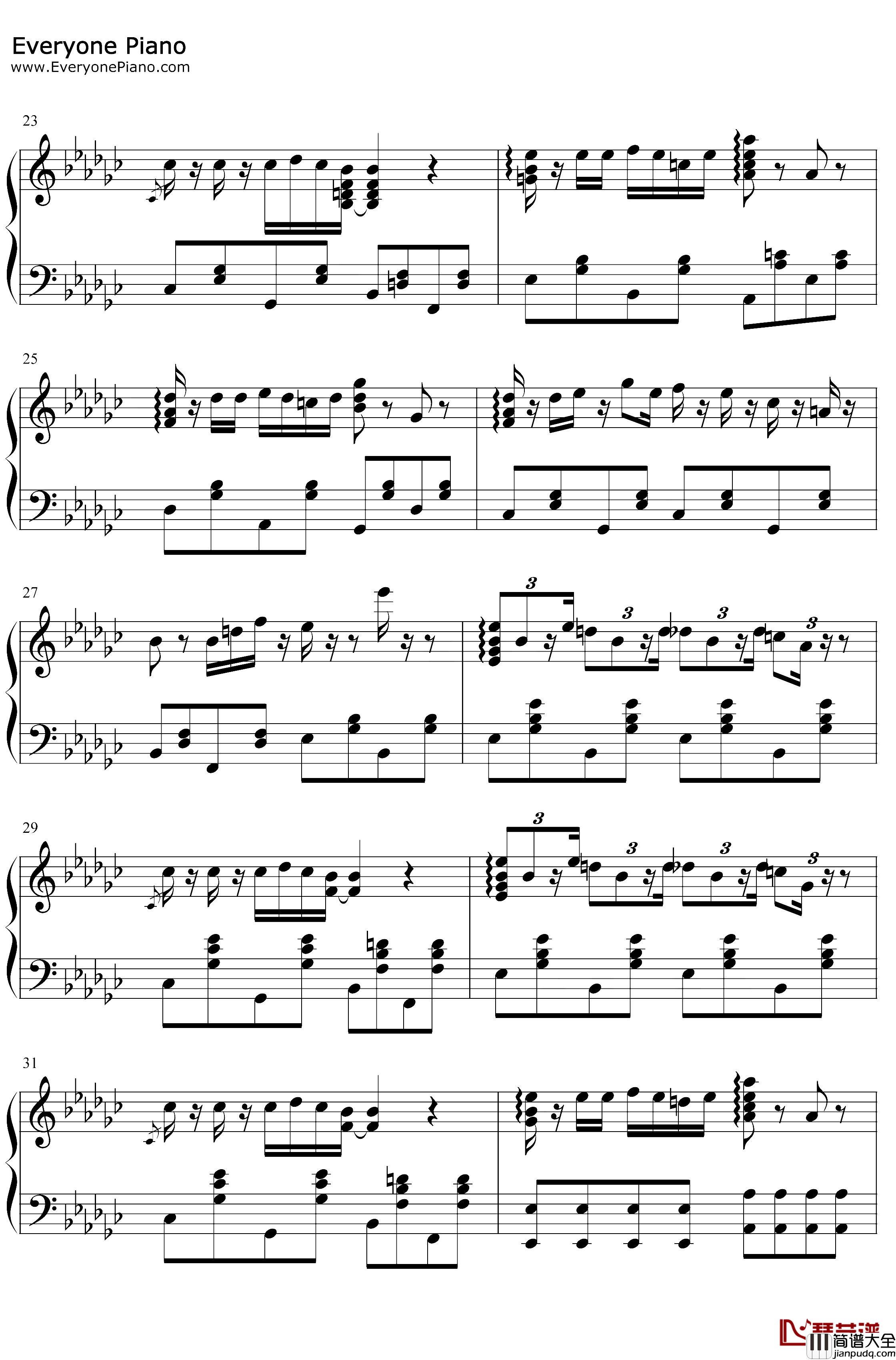 Betty_Boop钢琴谱_CharliePuth_抖音一夜爆红的魔性洗脑神曲