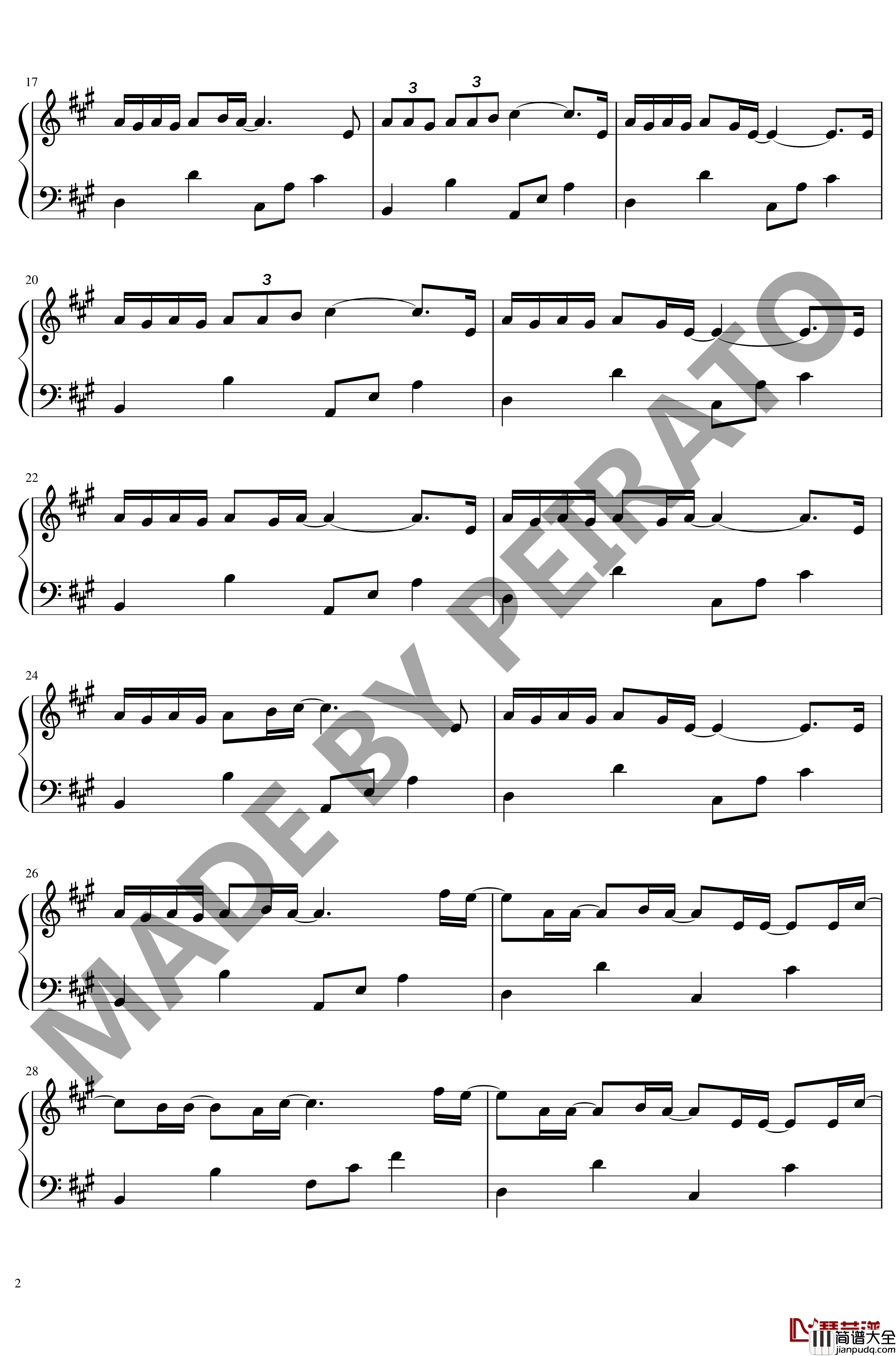 天气之子钢琴谱