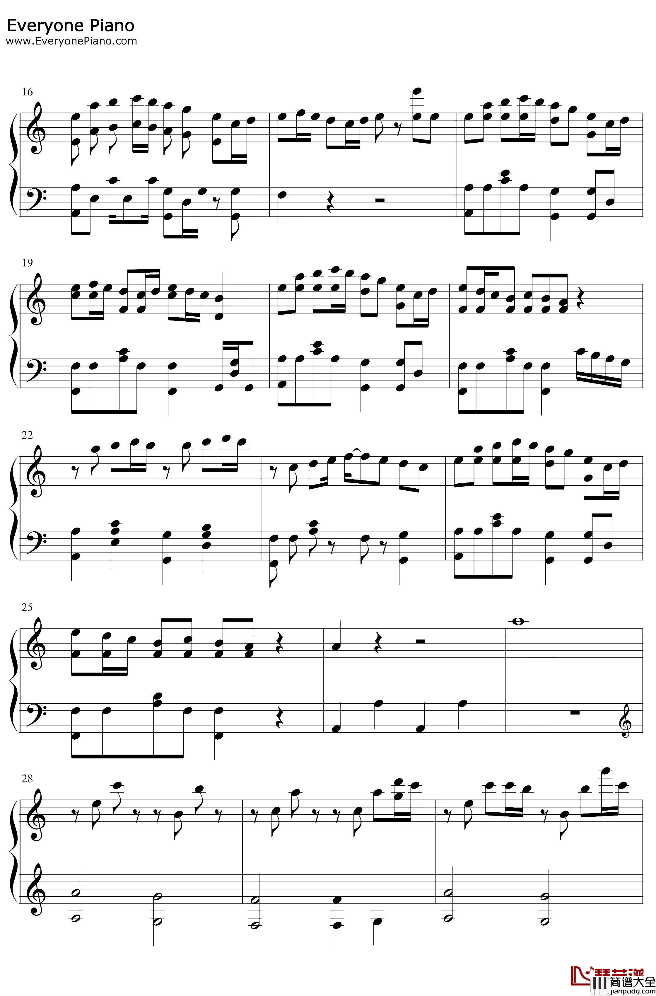 Avem钢琴谱_AlanWalker_TheAviationTheme