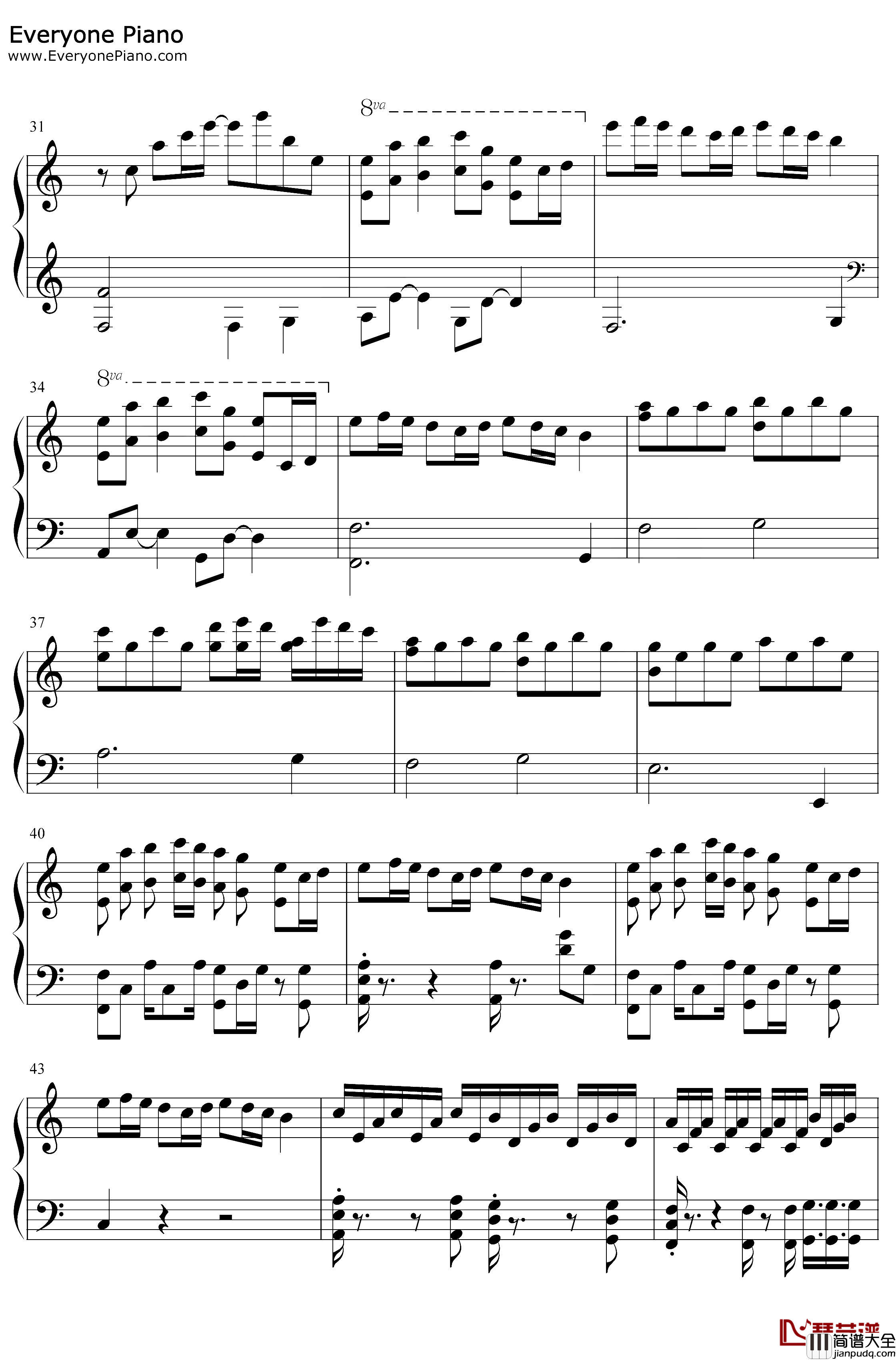 Avem钢琴谱_AlanWalker_TheAviationTheme