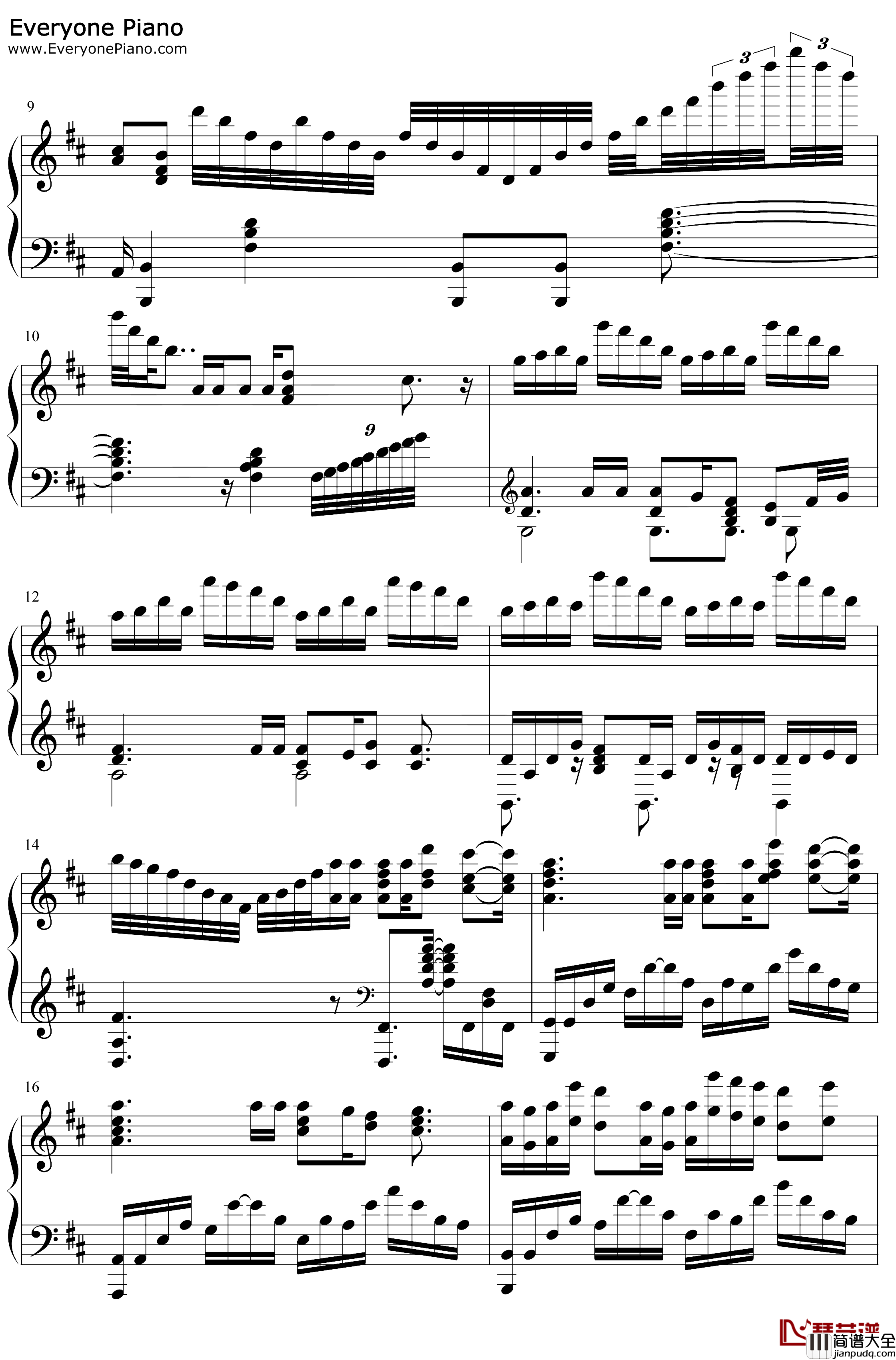 Stories钢琴谱_SnowMan_黑色五叶草OP11