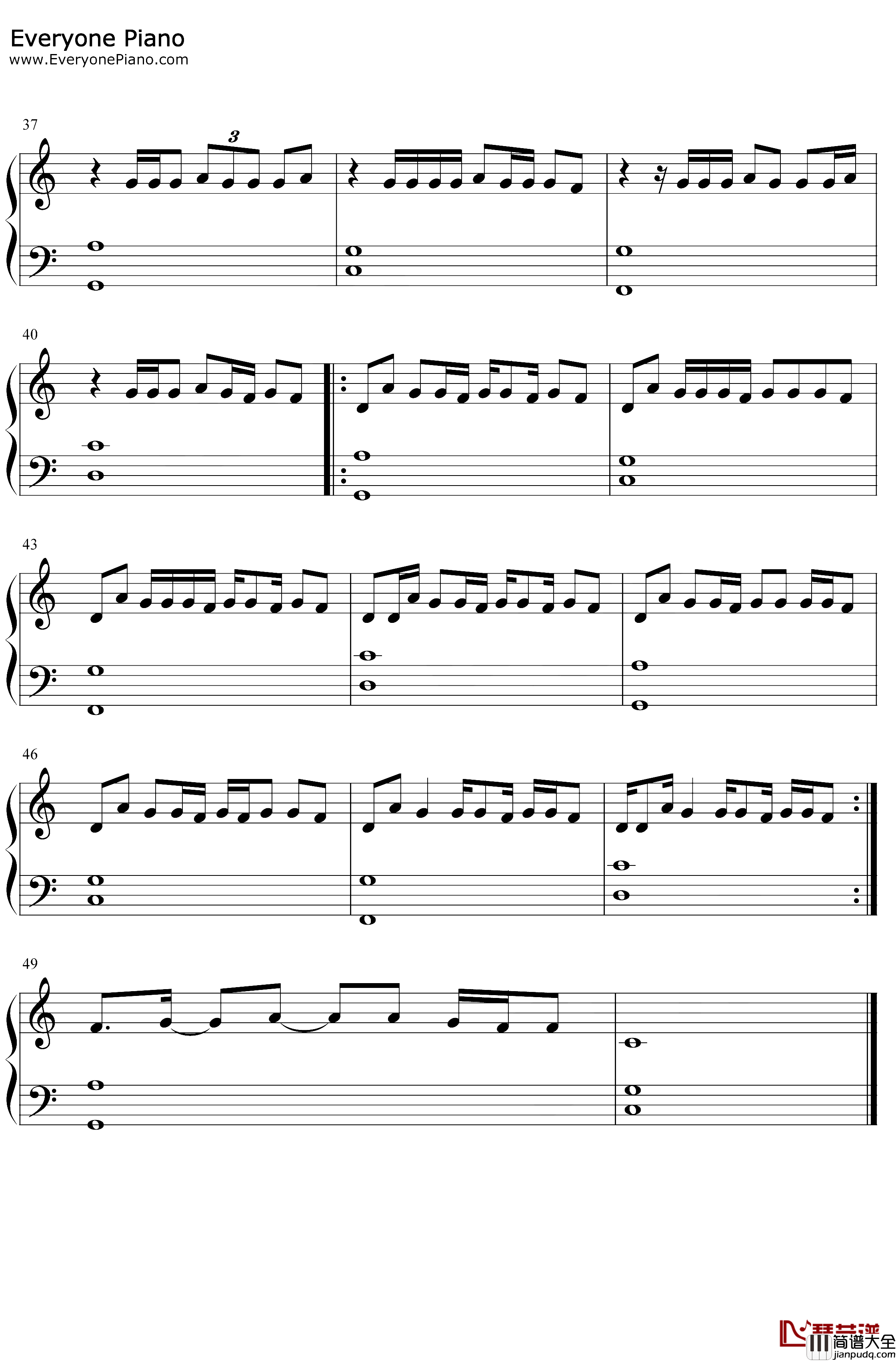 Blueberry_Faygo钢琴谱_Lil_Mosey