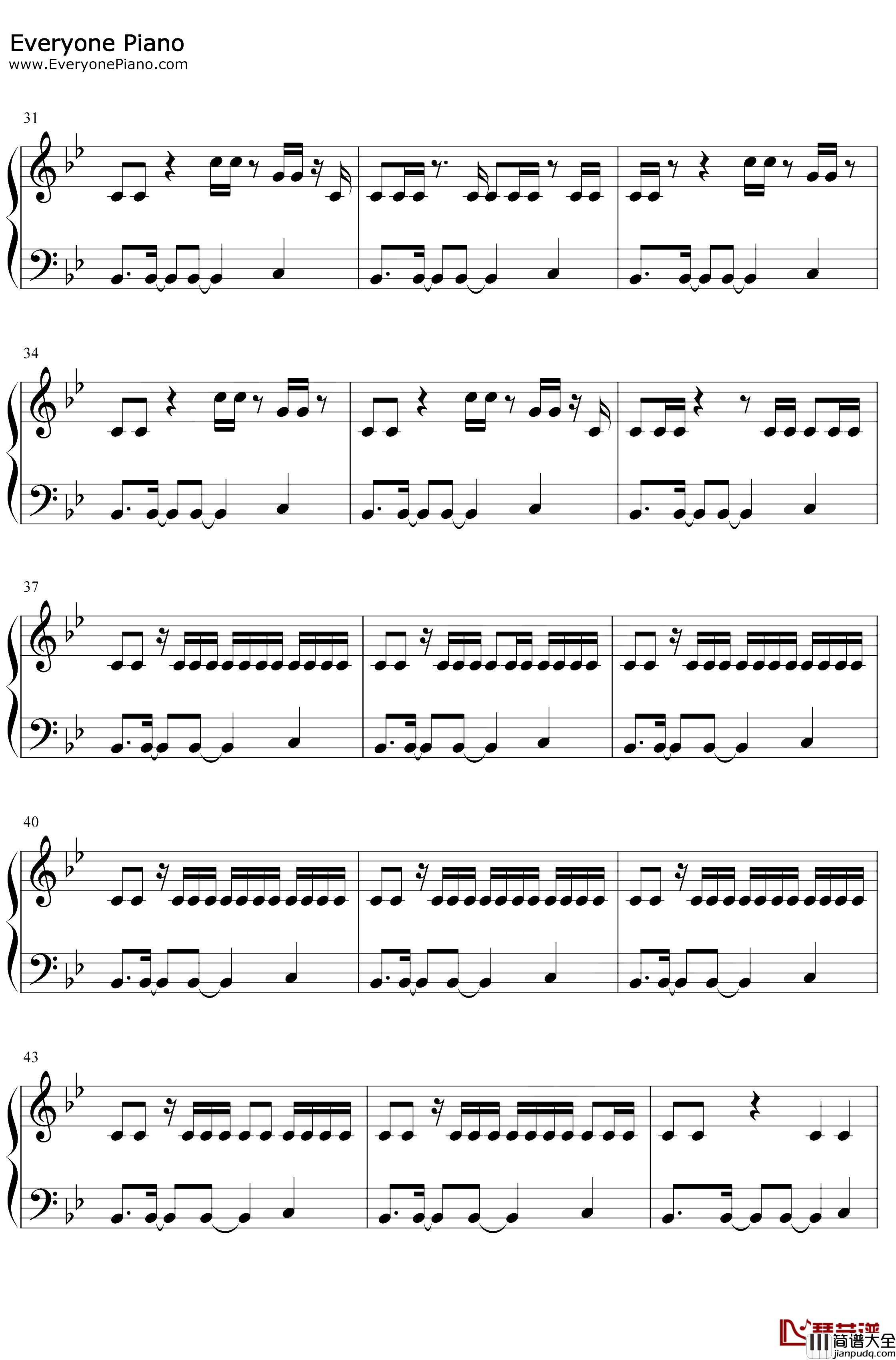 Savage钢琴谱_Megan_Thee_Stallion_抖音BGM