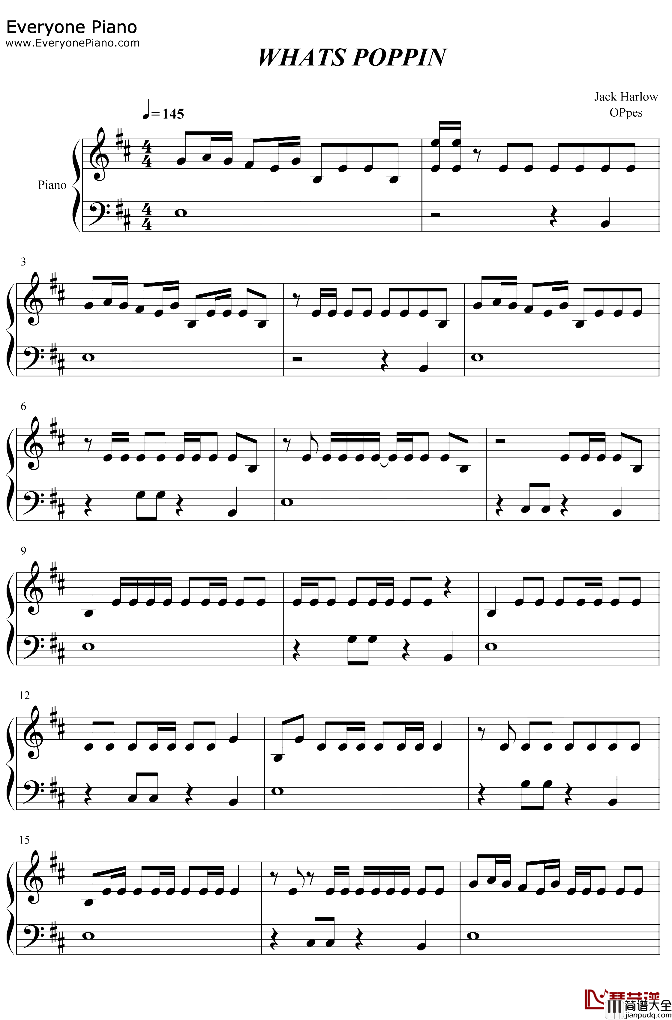 Whats_Poppin钢琴谱_Jack_Harlow