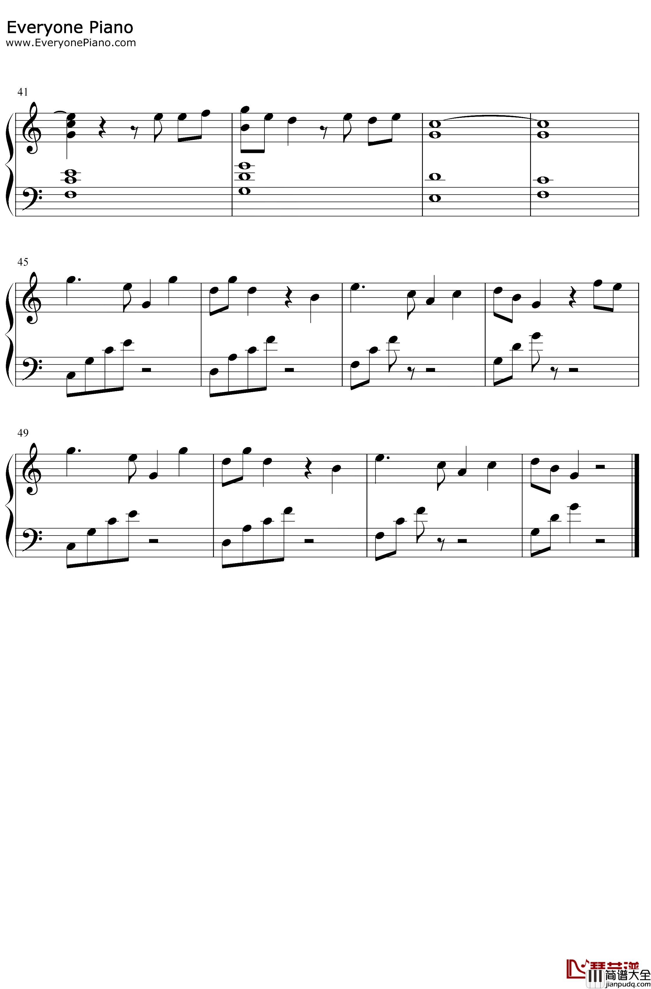 Home钢琴谱_蔡徐坤_蔡徐坤致敬抗疫英雄家一直都在