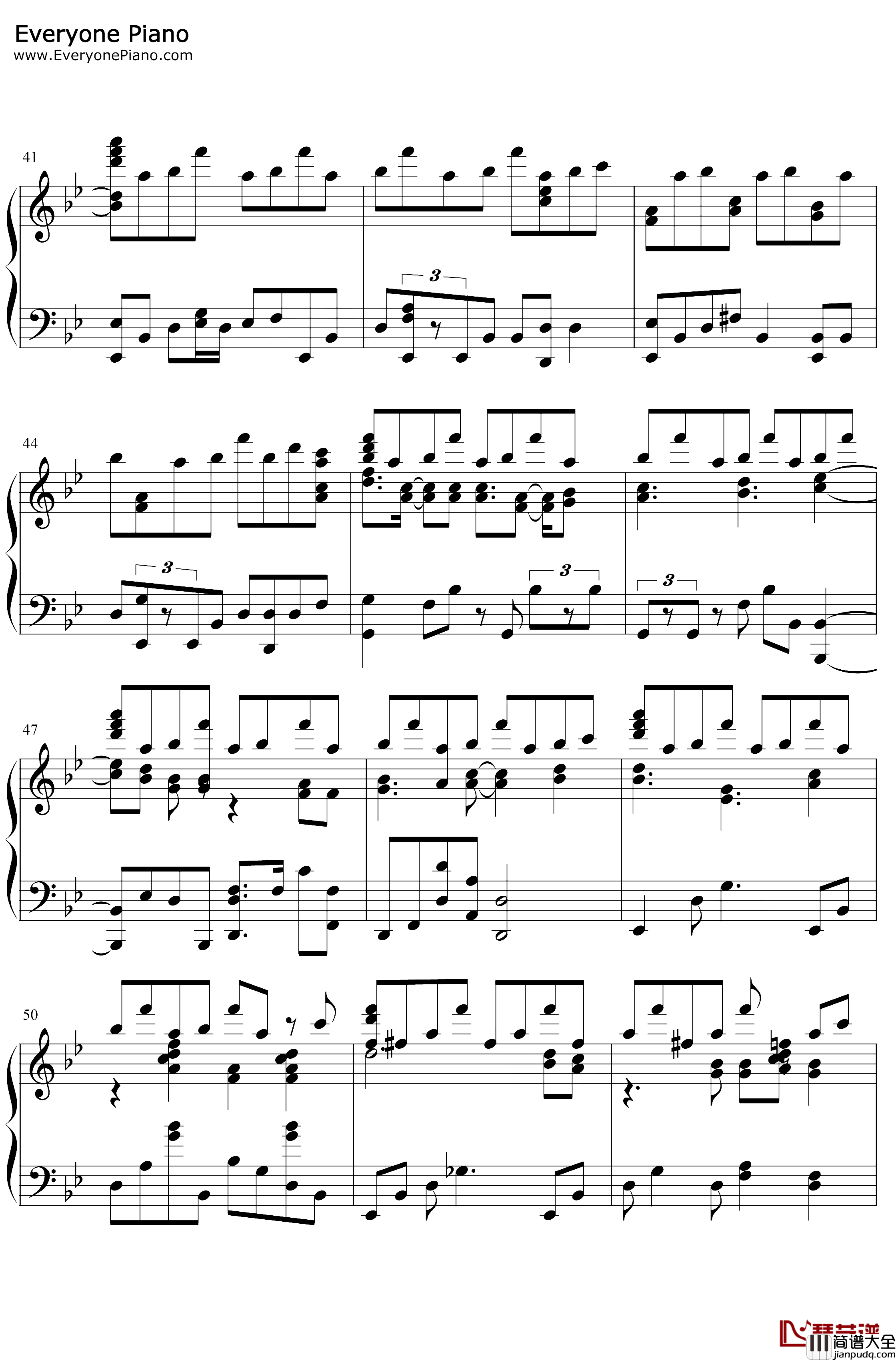 鏡面の波钢琴谱_YURiKA_宝石之国OP