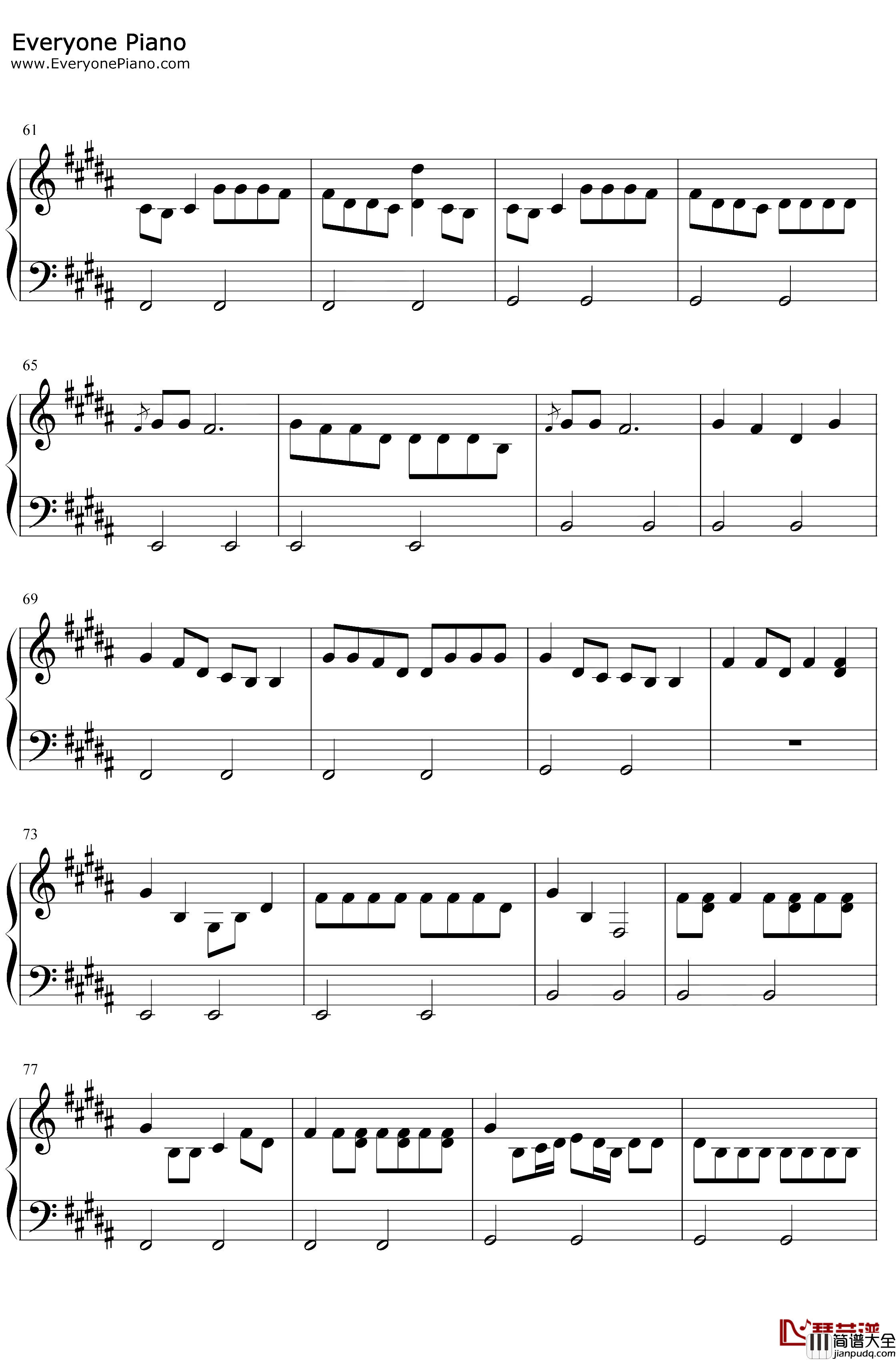 Toosie_Slide钢琴谱_Drake