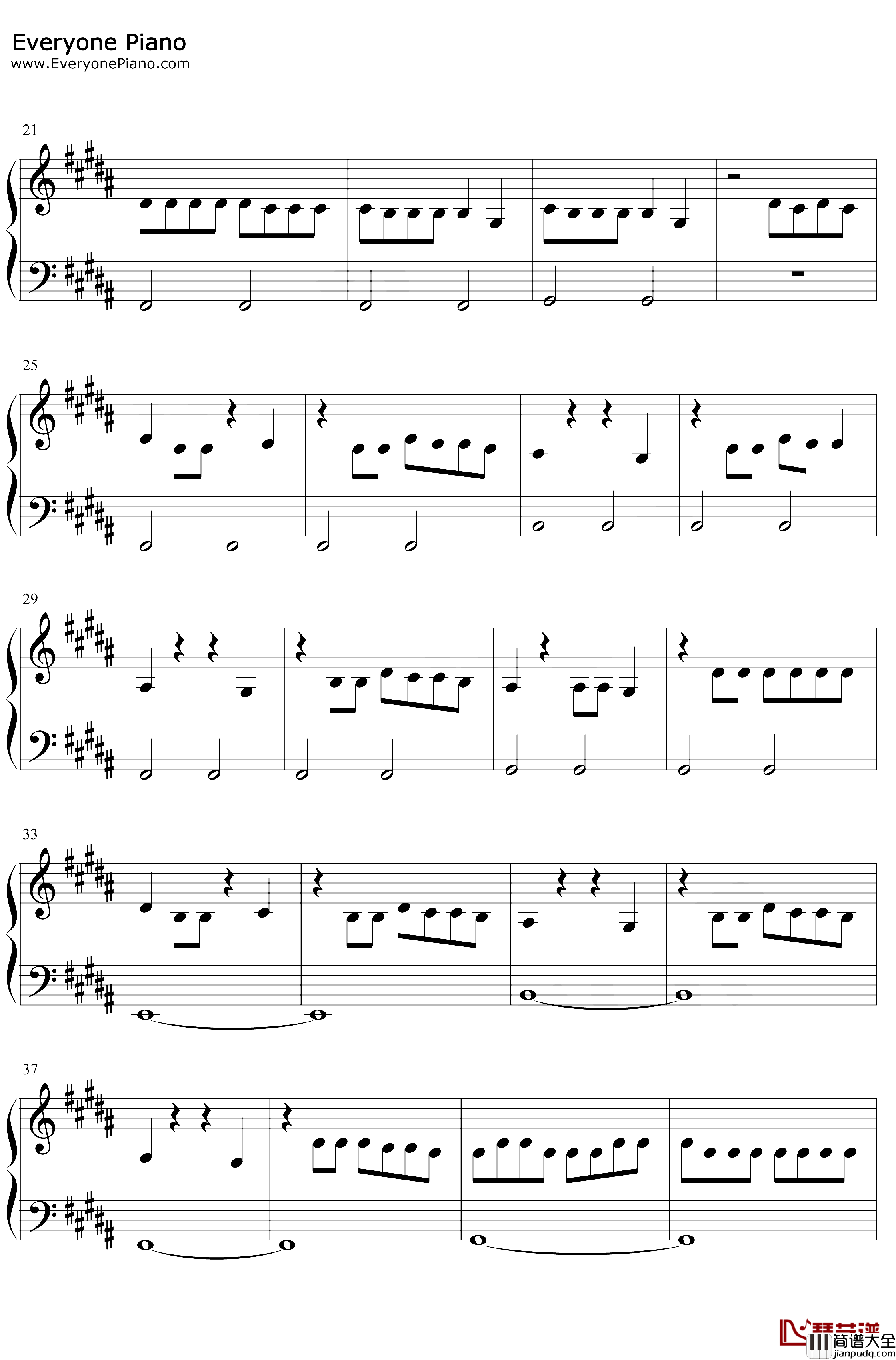 Toosie_Slide钢琴谱_Drake