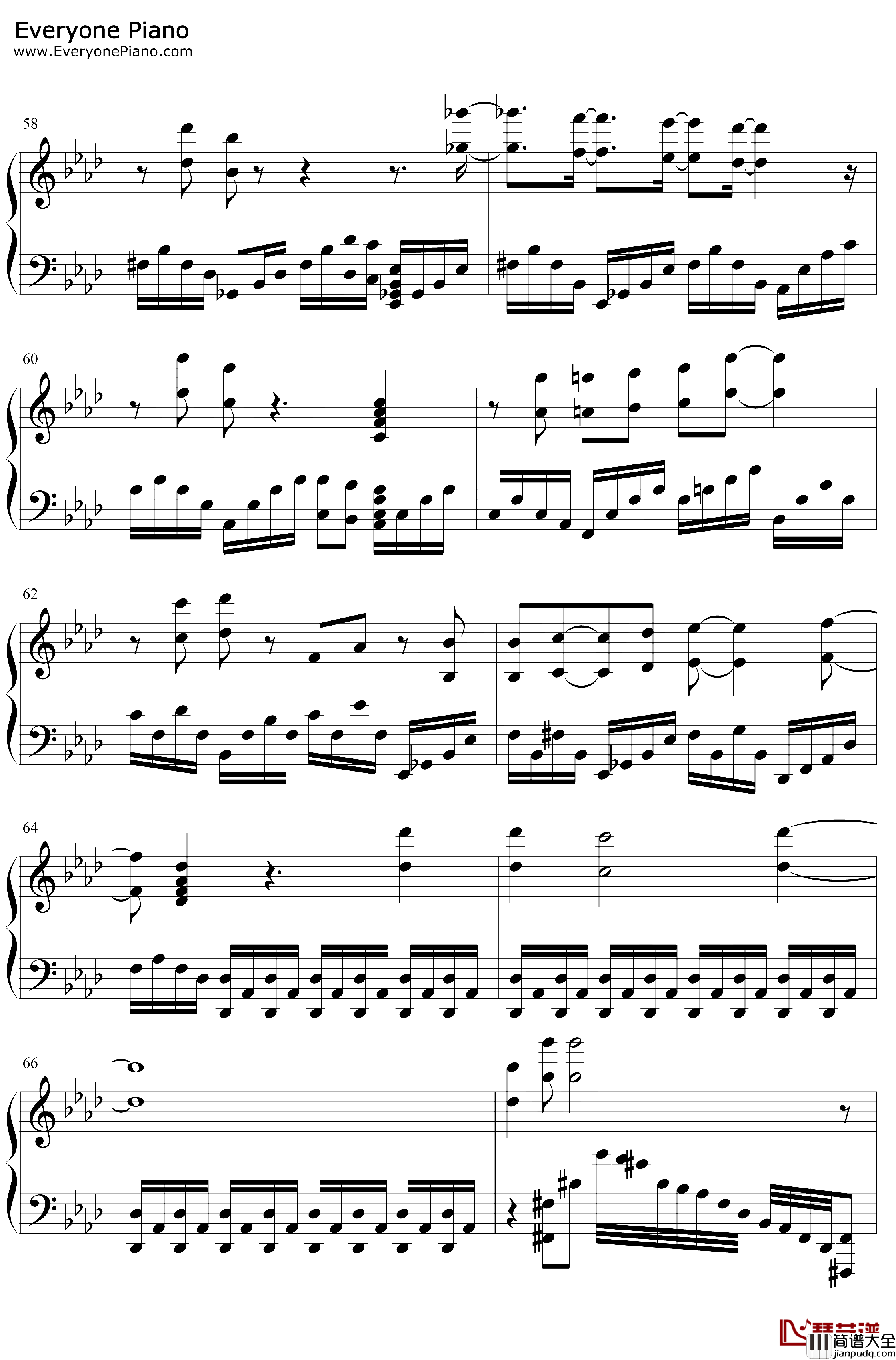 夜半歌声钢琴谱_华晨宇_华晨宇版本