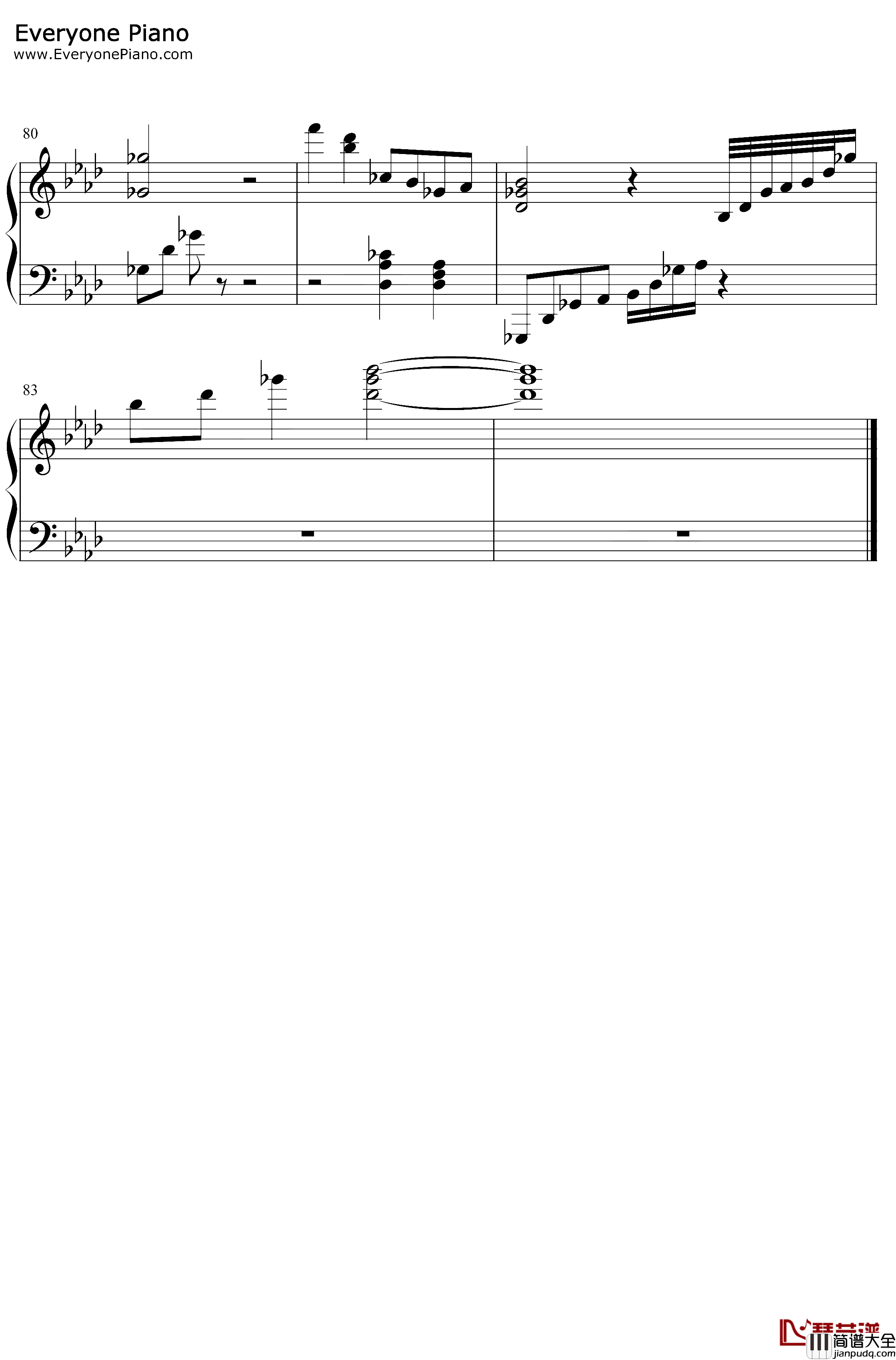 夜半歌声钢琴谱_华晨宇_华晨宇版本