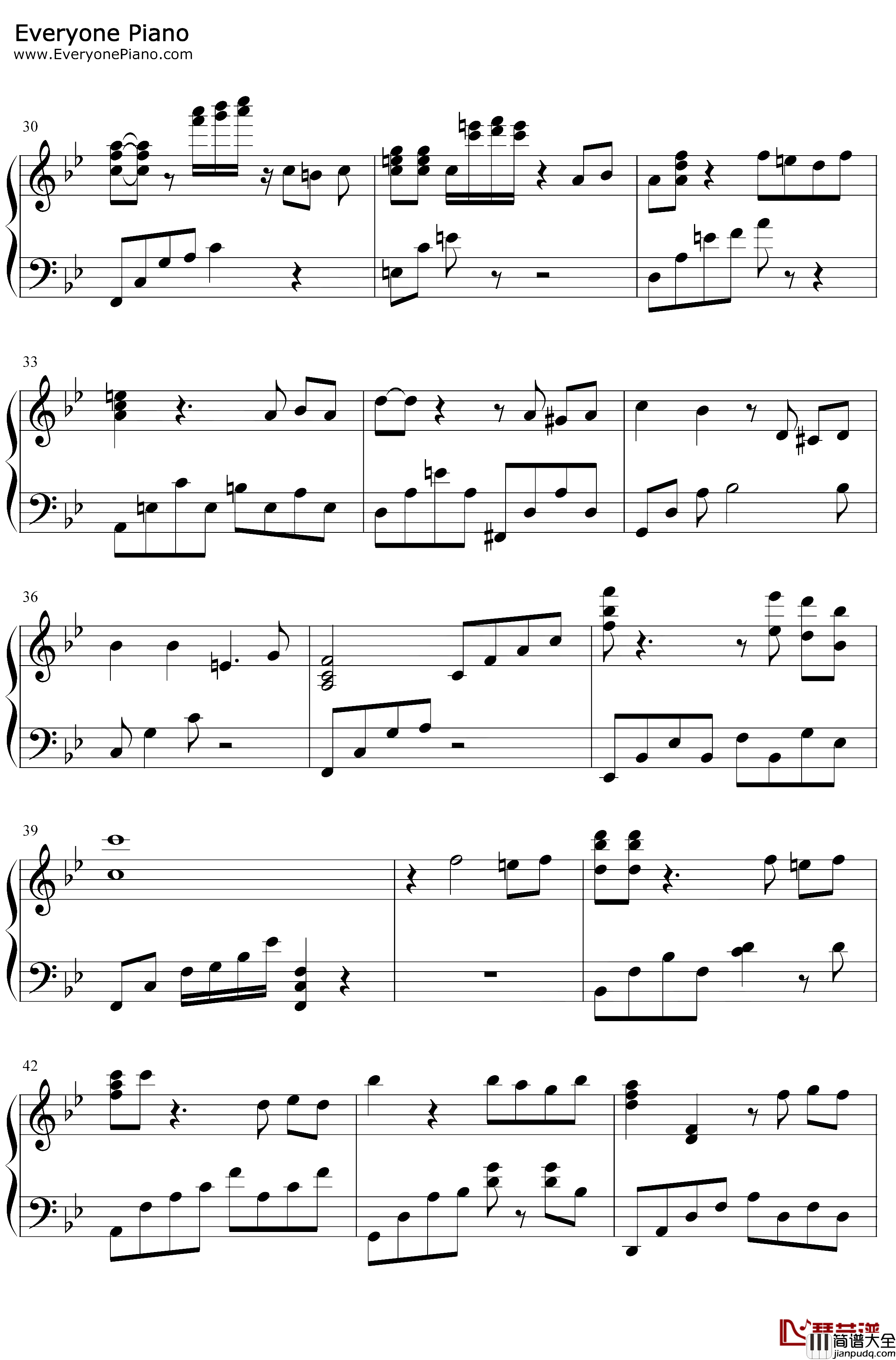 夜半歌声钢琴谱_华晨宇_华晨宇版本