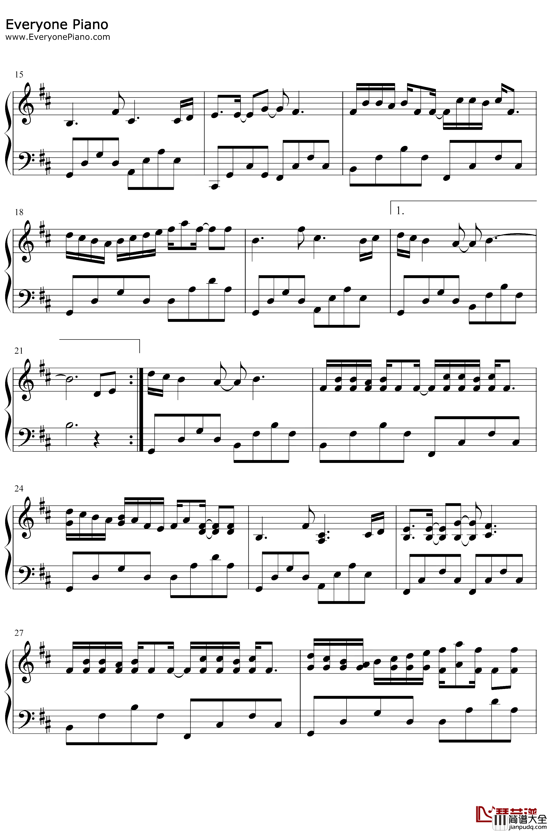 知否知否钢琴谱_胡夏郁可唯_简易版_唱出多少人心中的无奈