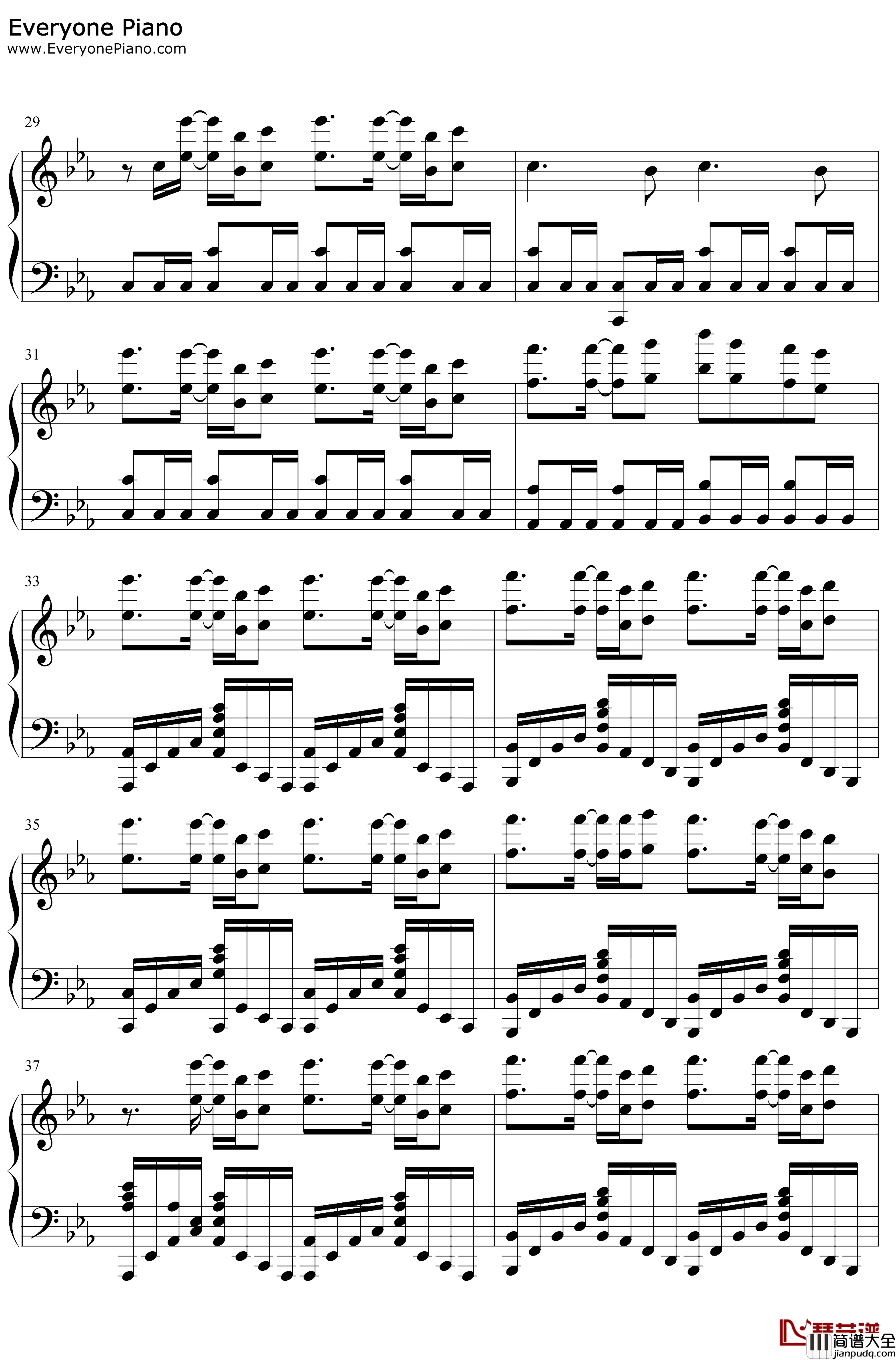 Relics钢琴谱_猎豹移动公司_遗迹_滚动的天空BGM