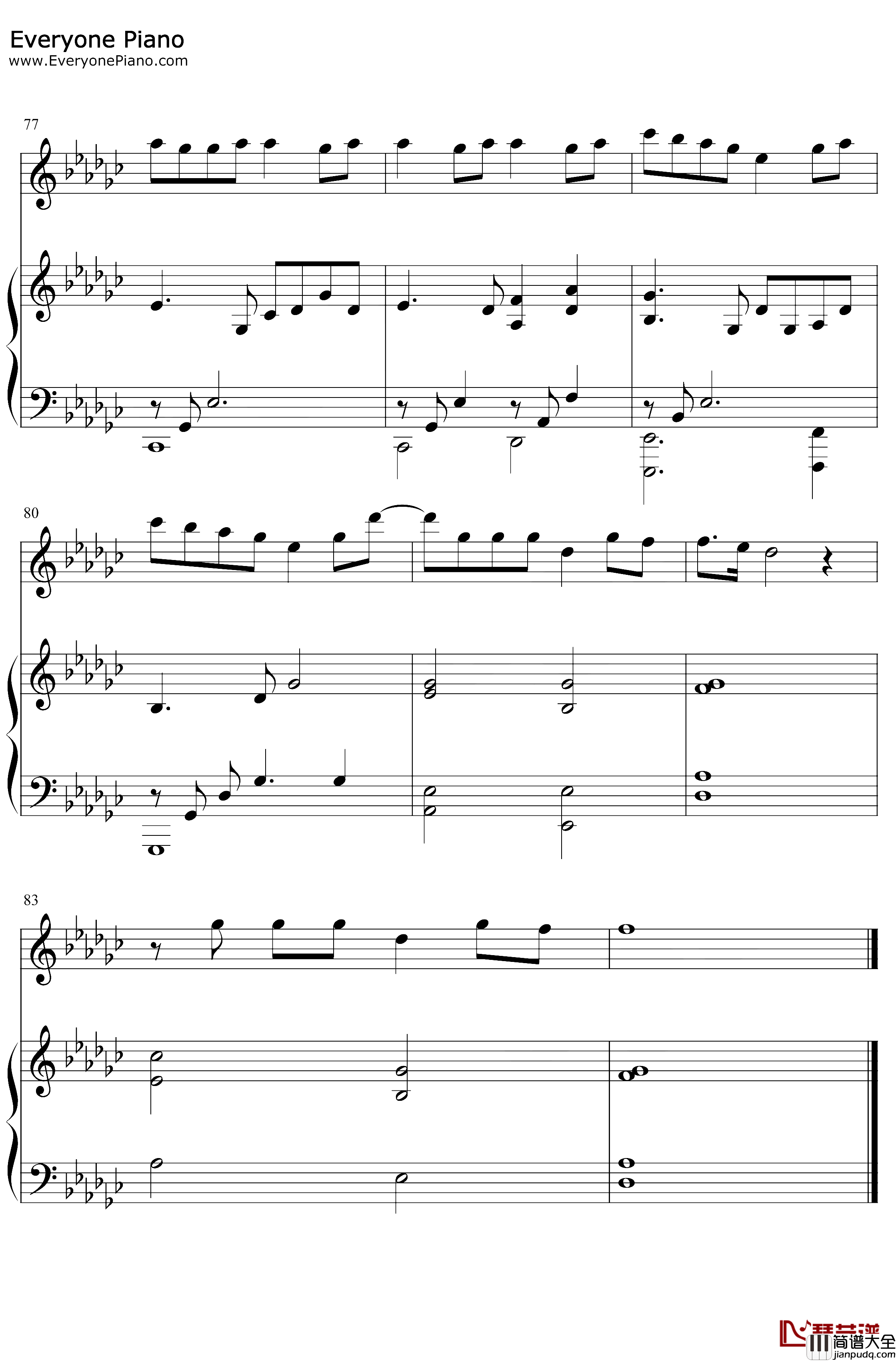 Ocean钢琴谱_Lady_Antebellum