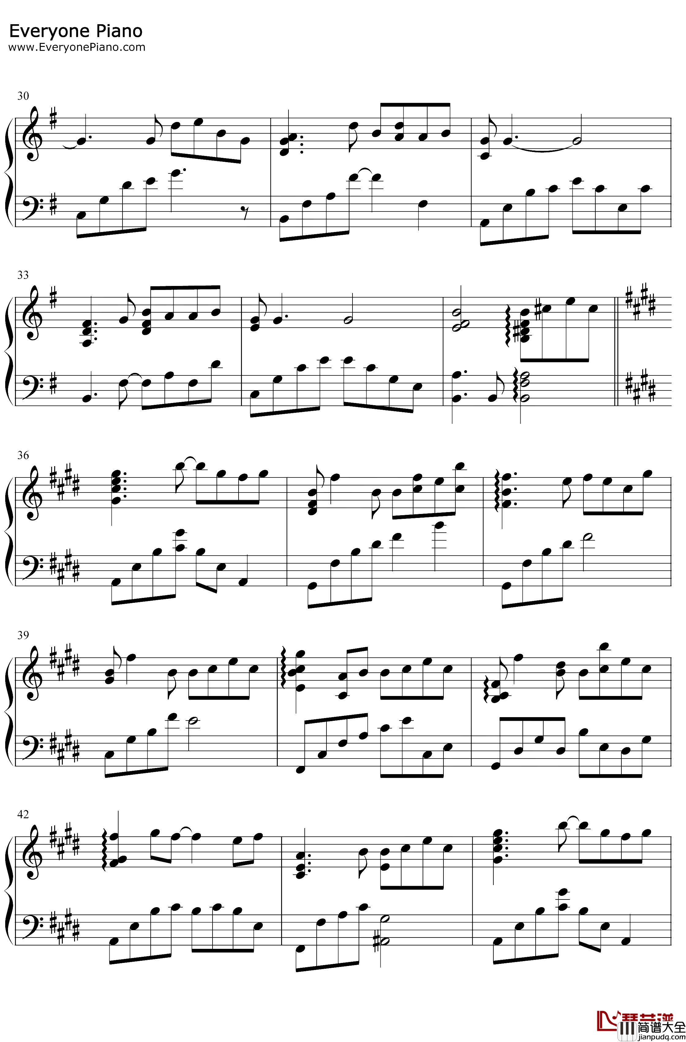 青石巷钢琴谱_魏琮霏_原版