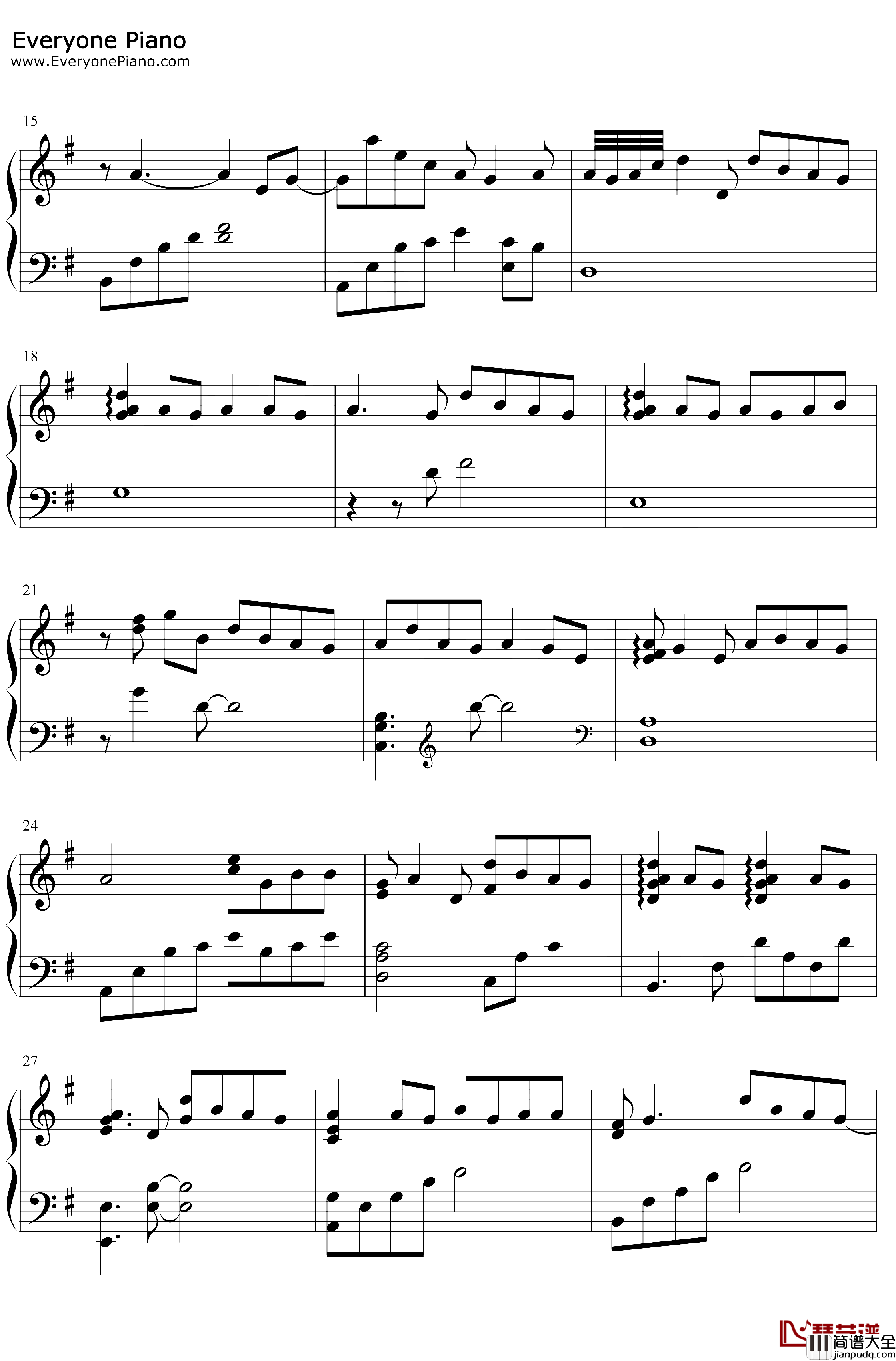 青石巷钢琴谱_魏琮霏_原版