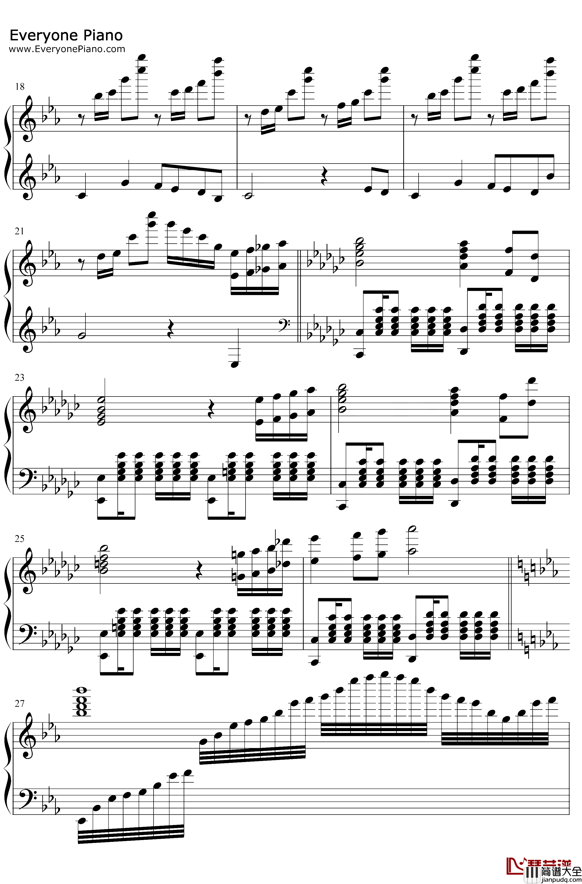 梨花雨钢琴谱_齐栾