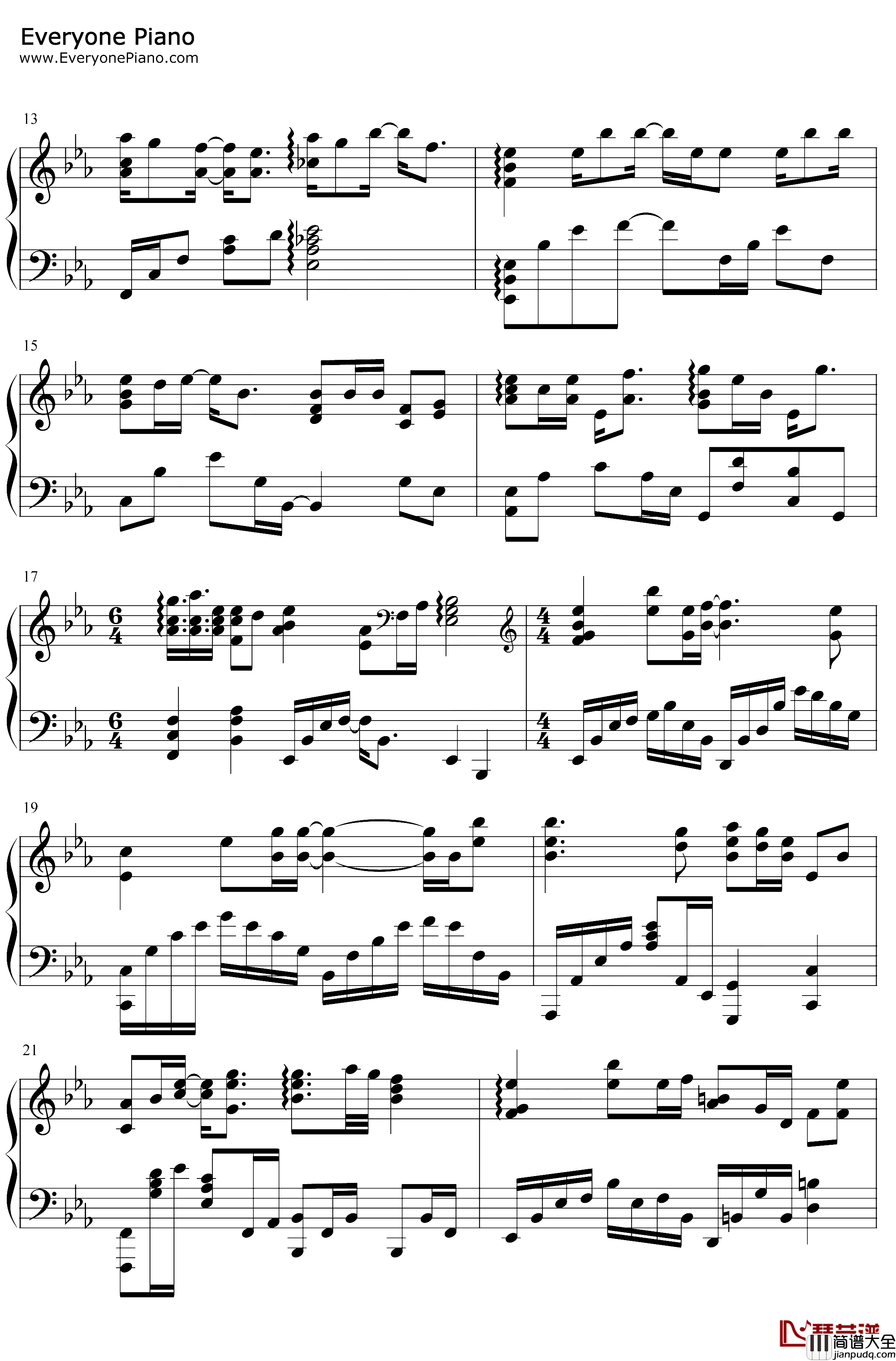 雪花落下钢琴谱_周深_冰糖炖雪梨主题曲