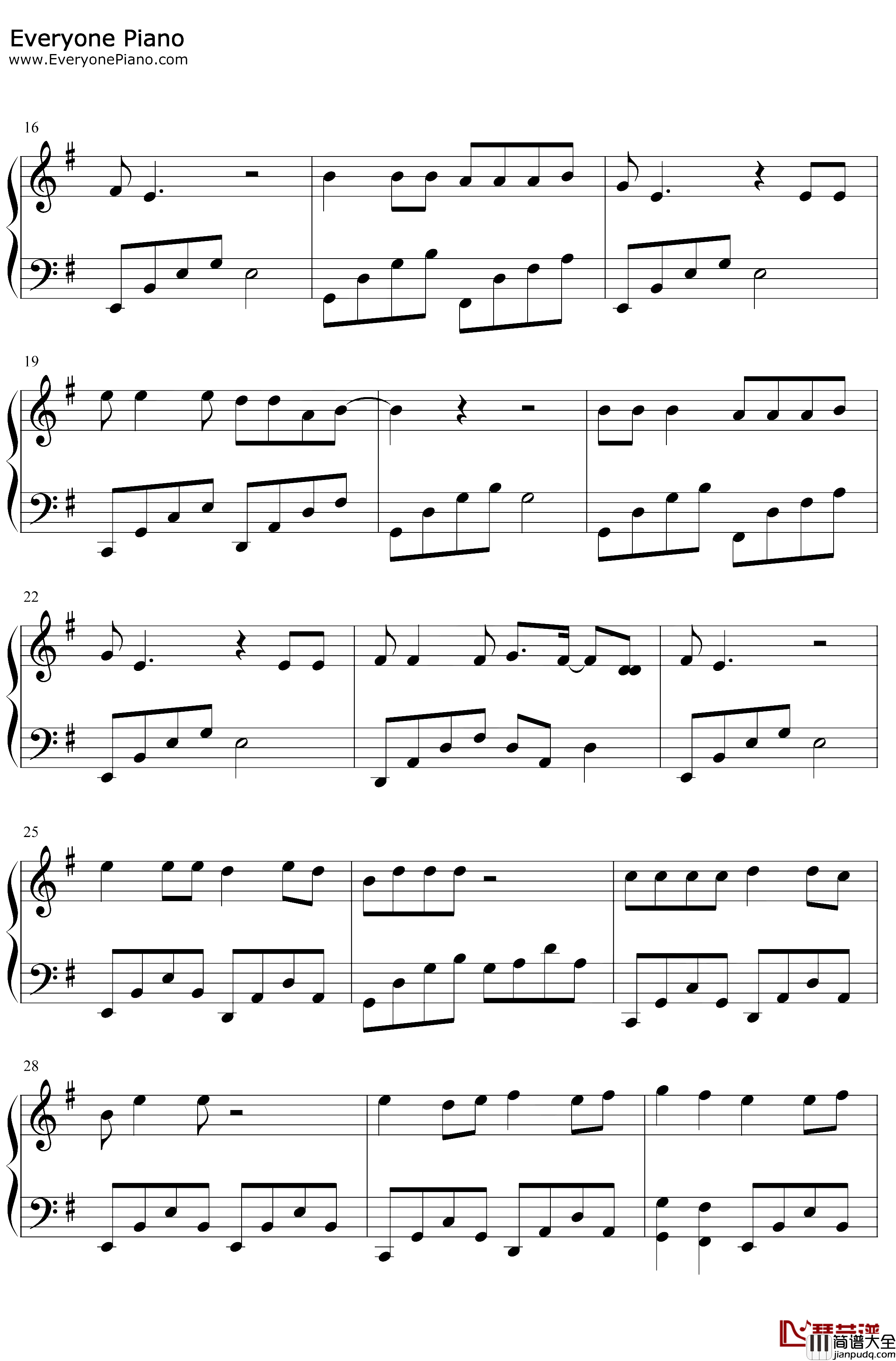 真情作祟钢琴谱_李亚明