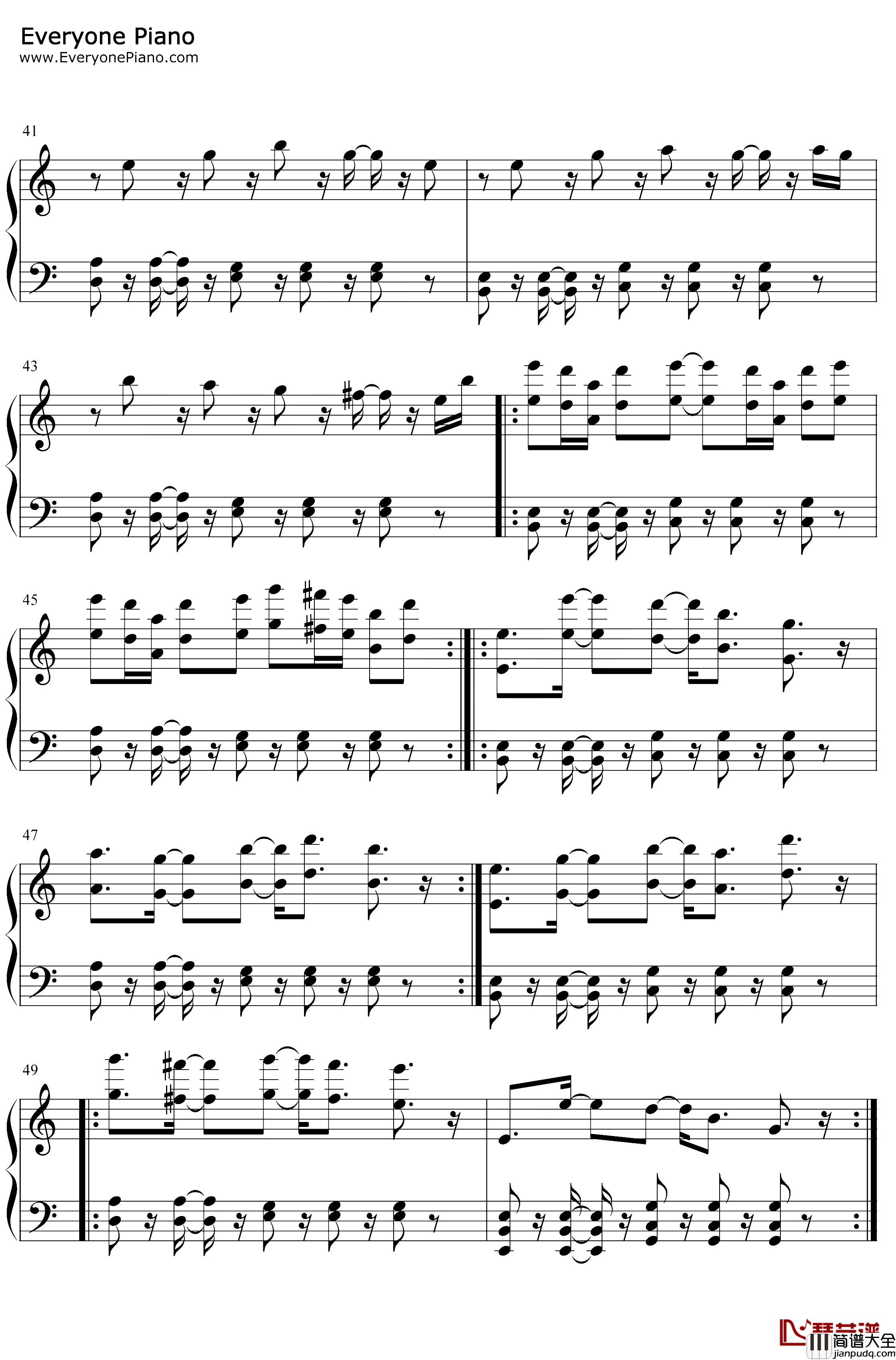 Higher钢琴谱_Tobu