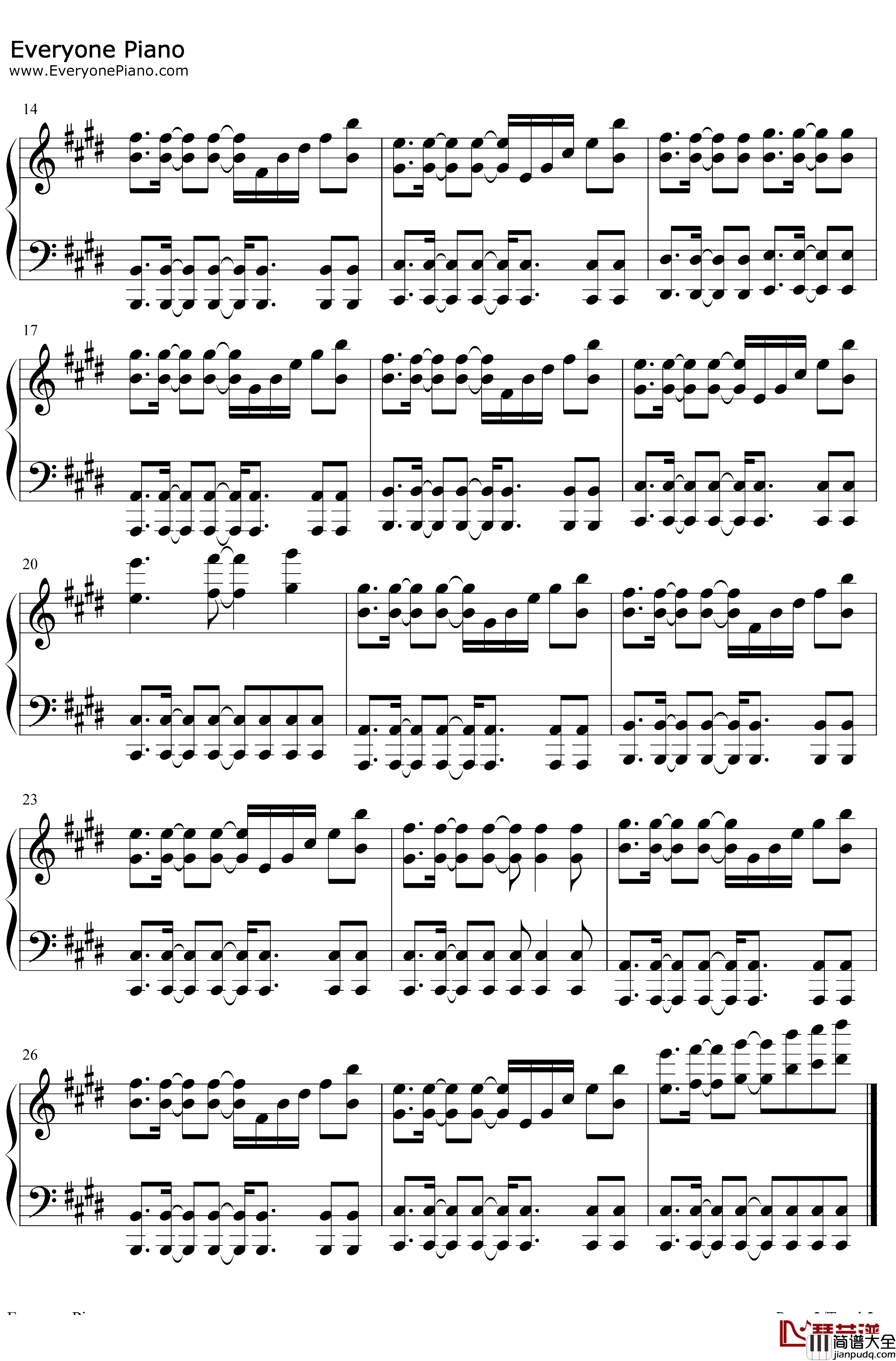 How_to_Love钢琴谱_Cash_Cash_Sofia_Reyes