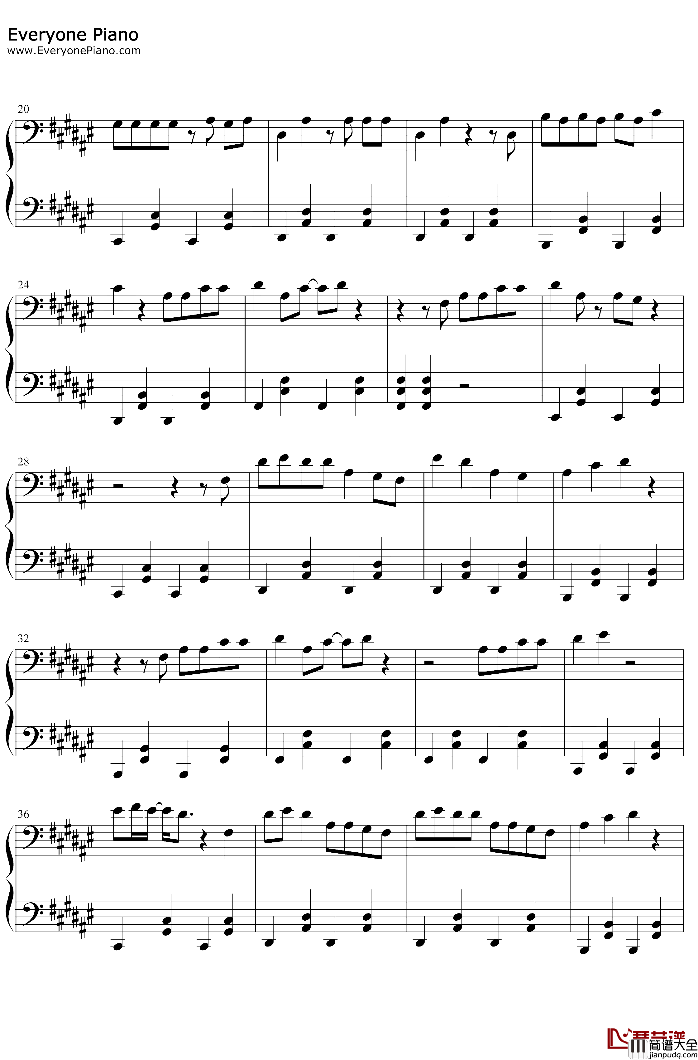 Whiskey_Glasses钢琴谱_Morgan_Wallen