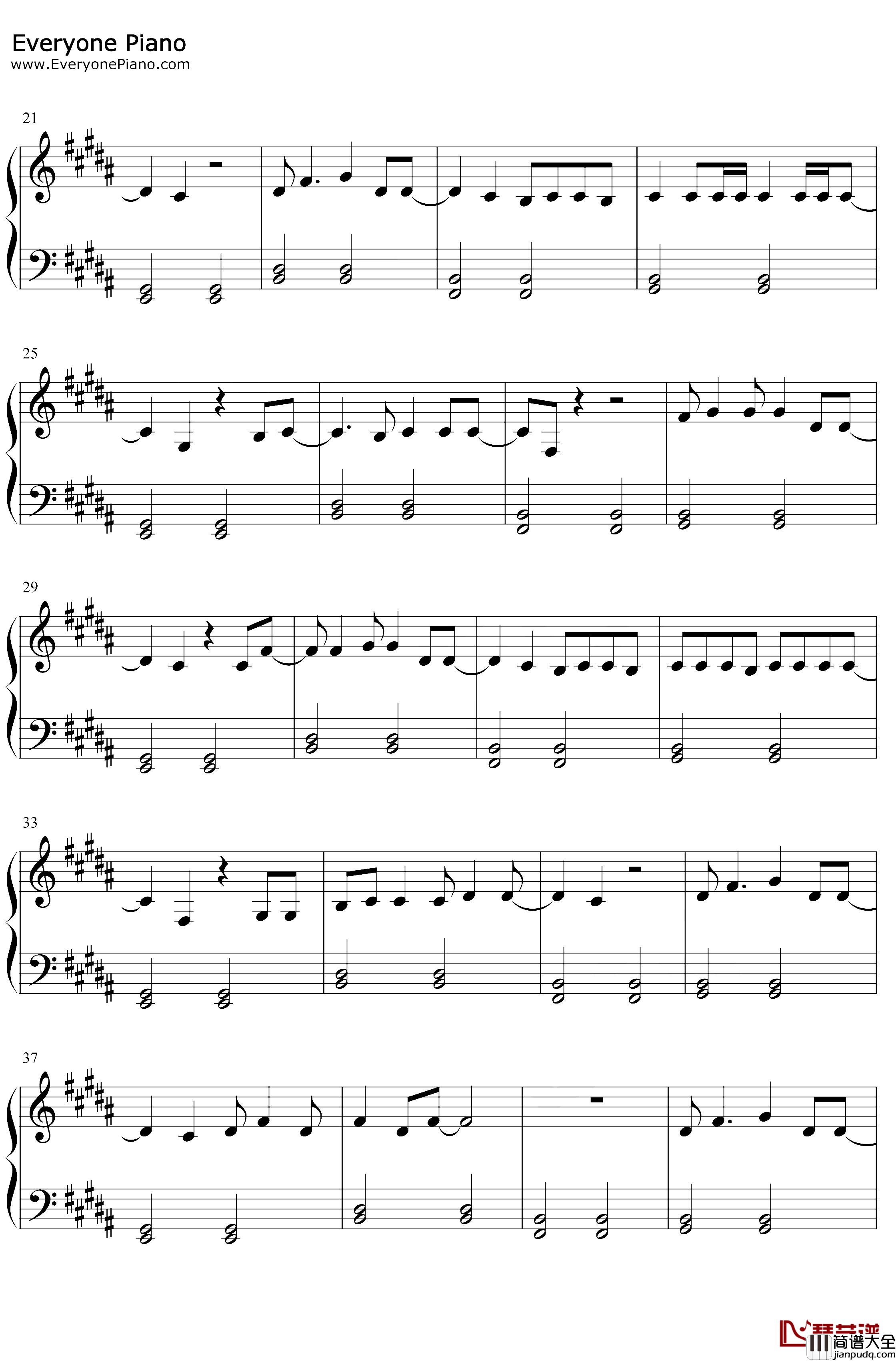 Tequila钢琴谱_Dan+Shay_DanShay