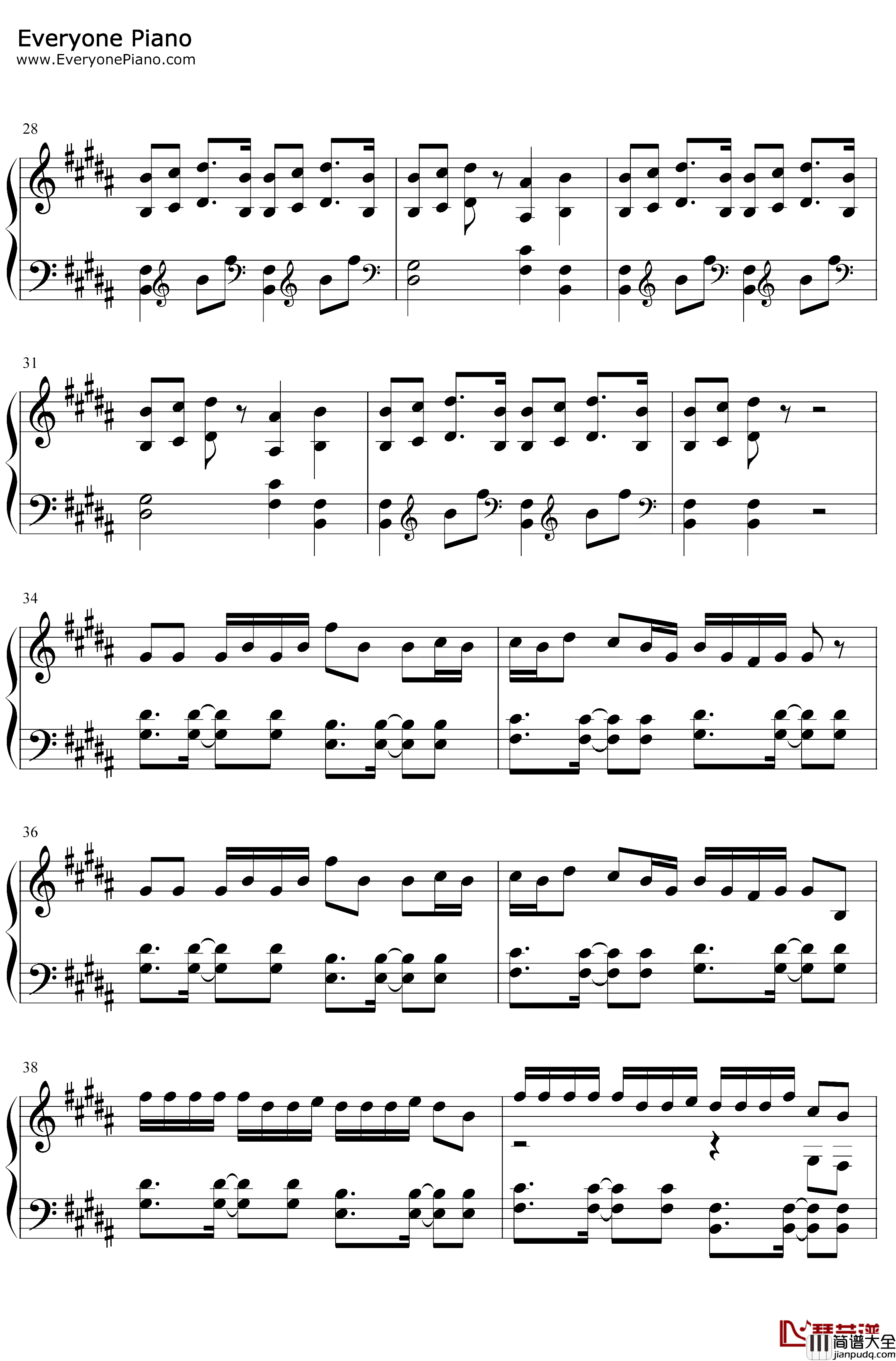 2019无敌大串烧钢琴谱_汽水小弟_歌曲串烧