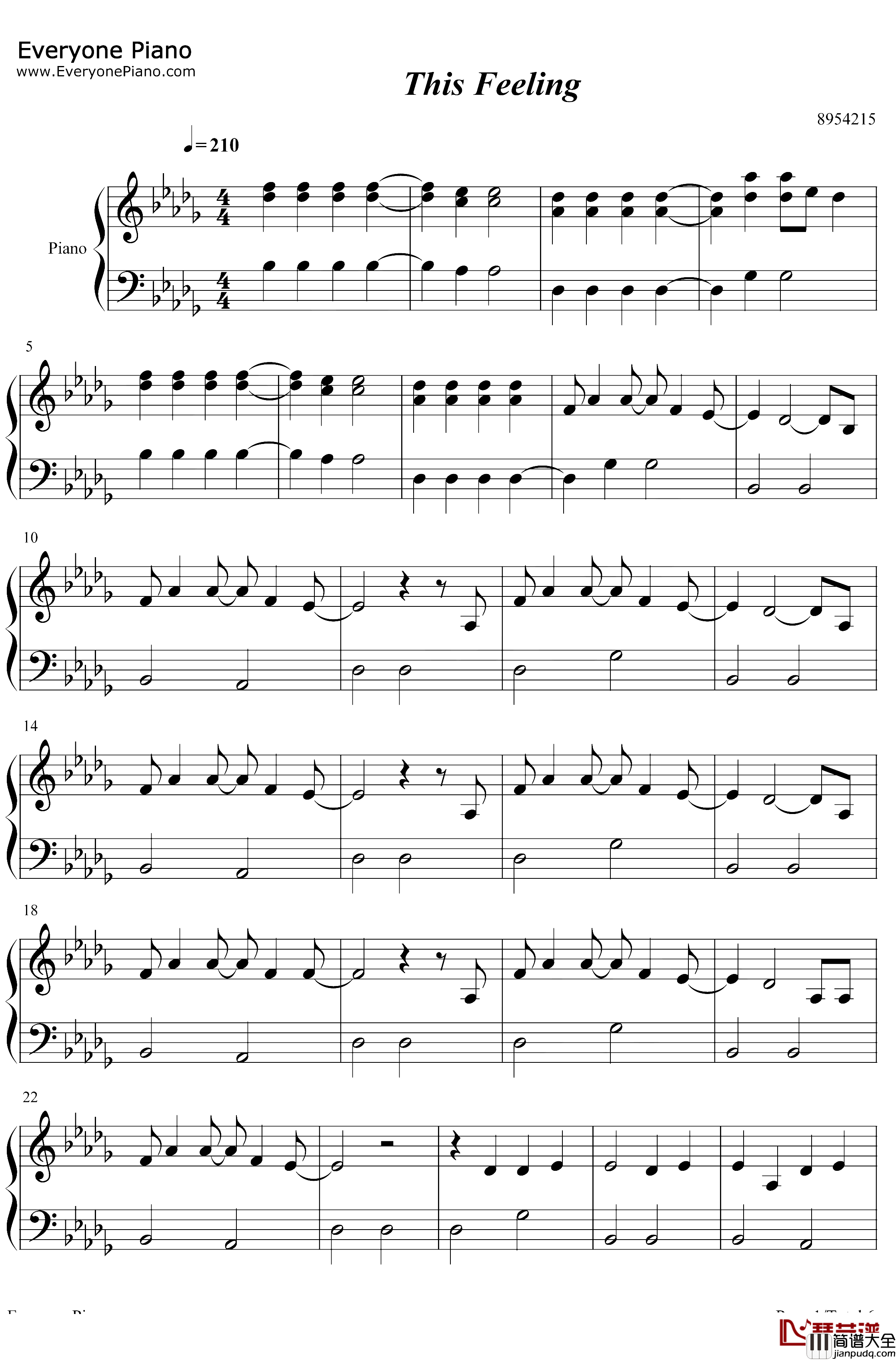 This_Feeling钢琴谱_The_Chainsmokers_Kelsea_Ballerini