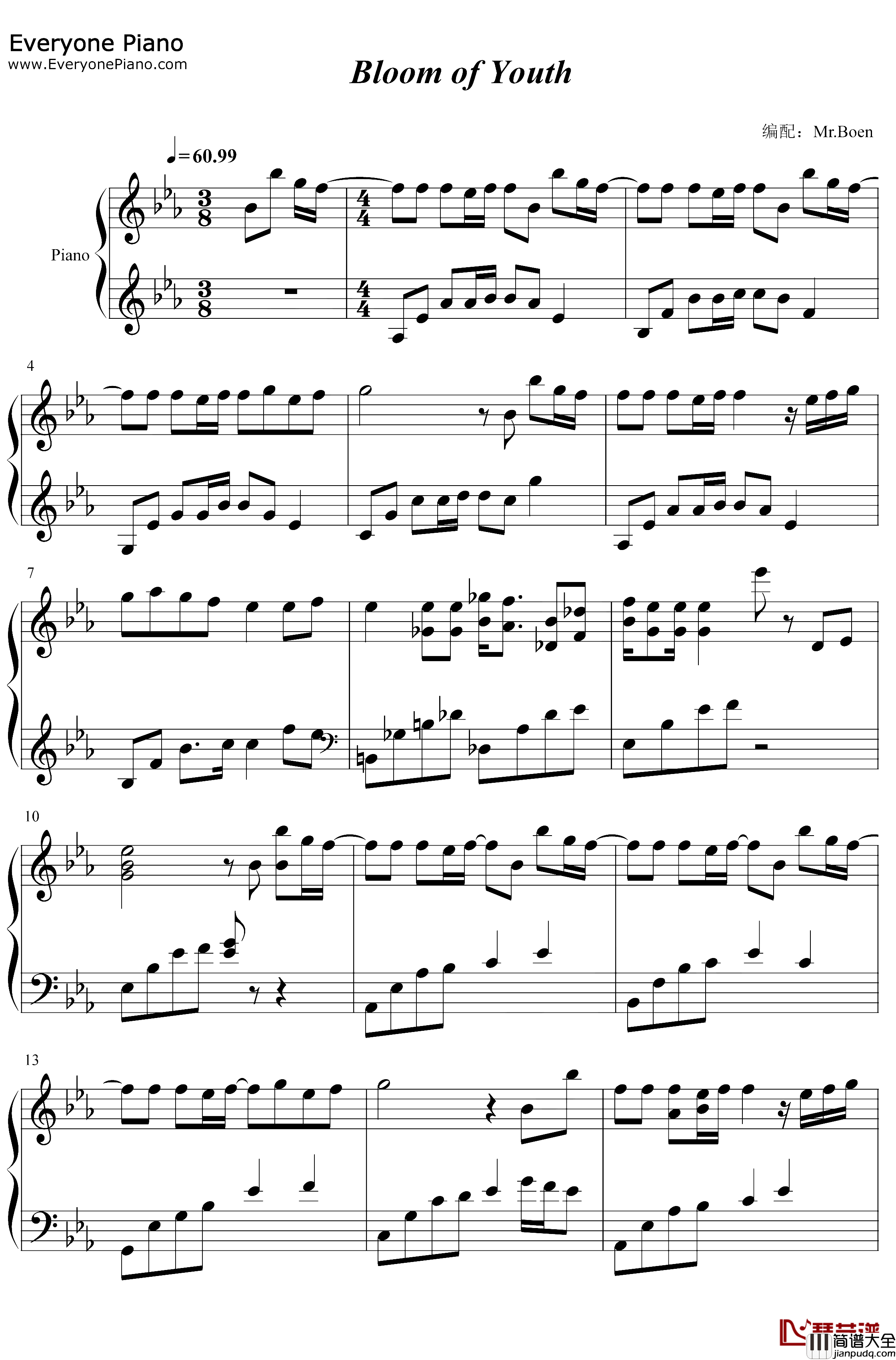 Bloom_of_Youth钢琴谱_清水準