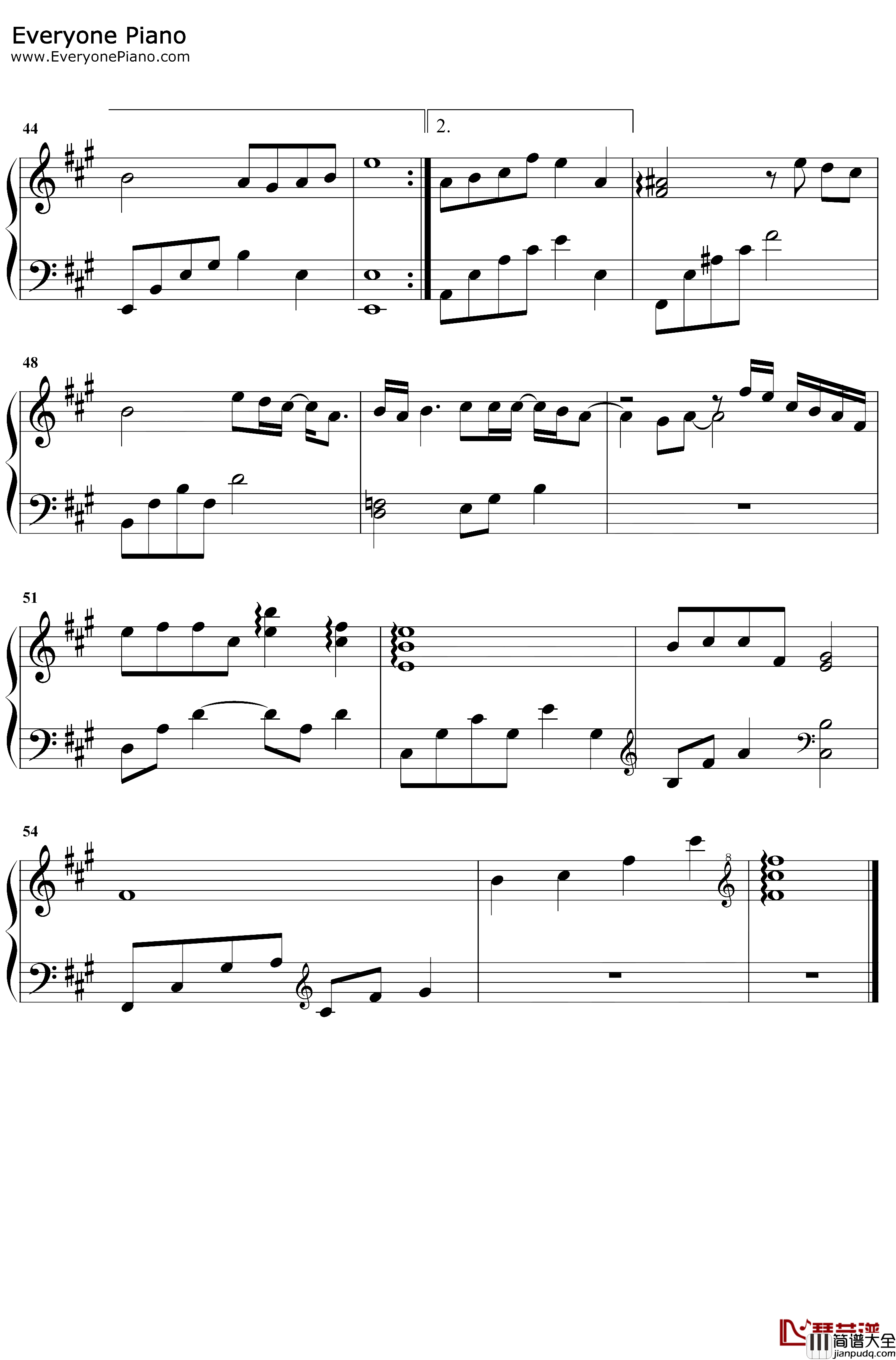 伤隐钢琴谱_董又霖_两世欢插曲