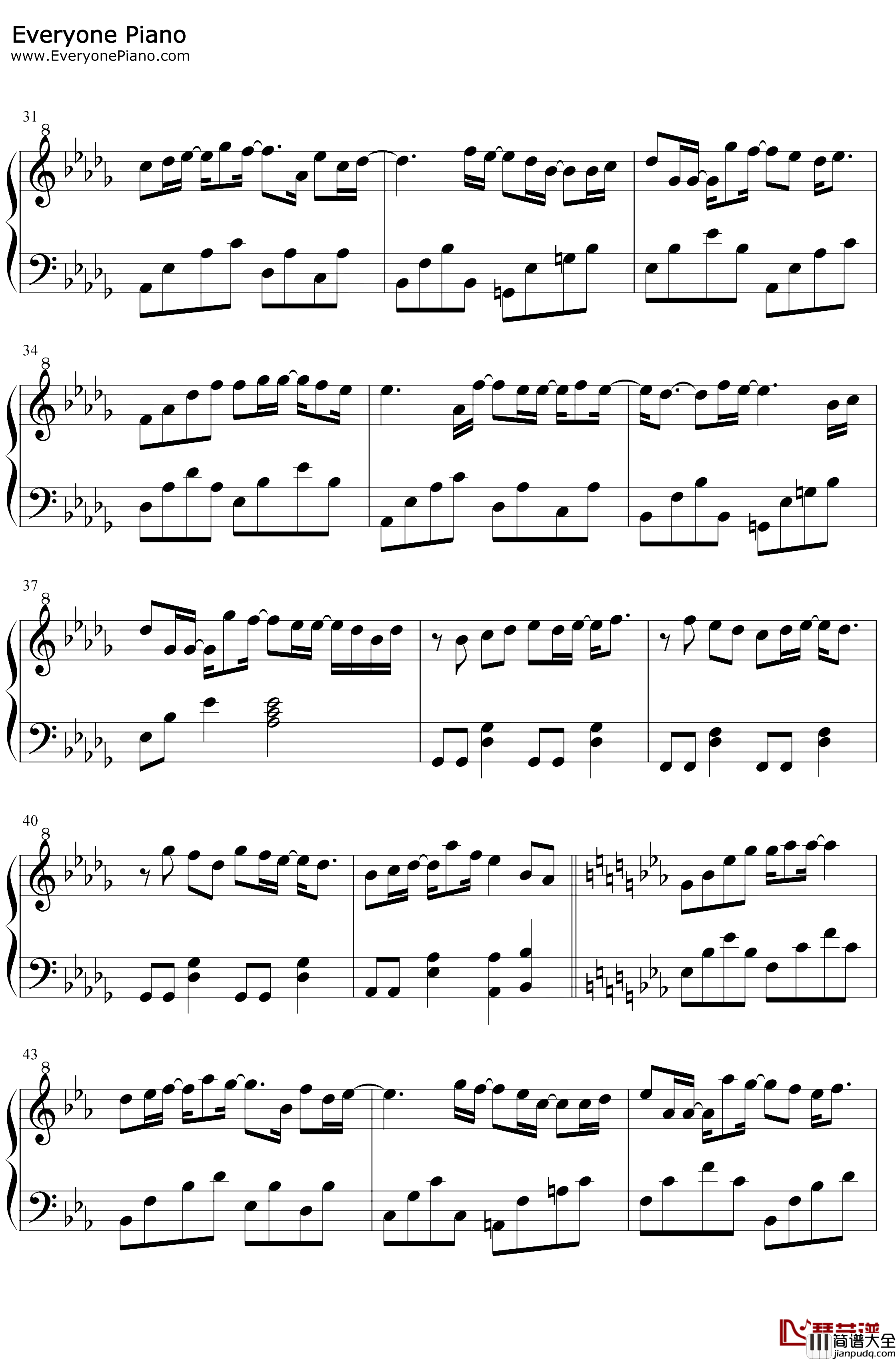 我在呢钢琴谱_TANK_爱情进化论插曲