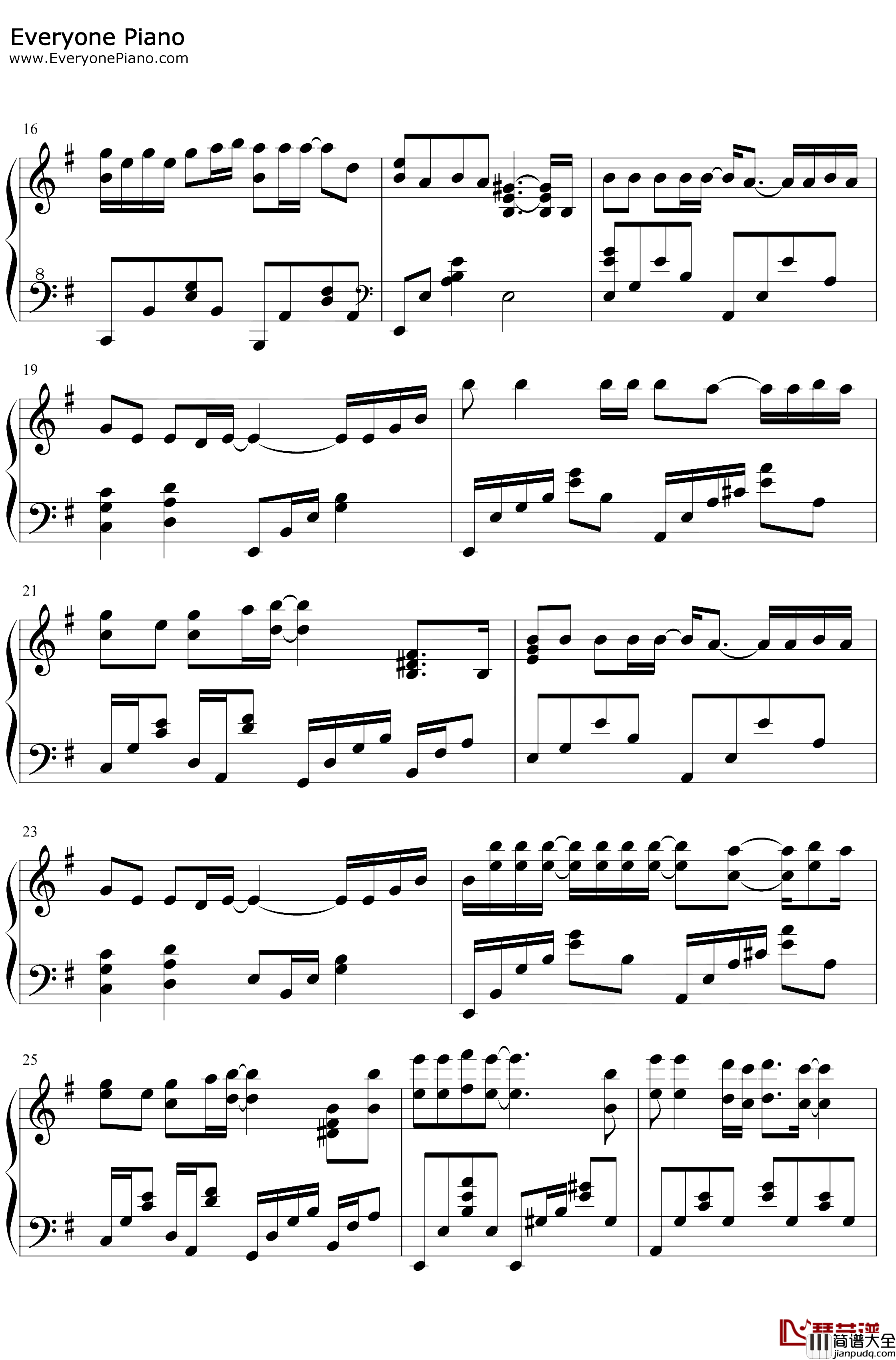 我等到花儿也谢了钢琴谱_张学友