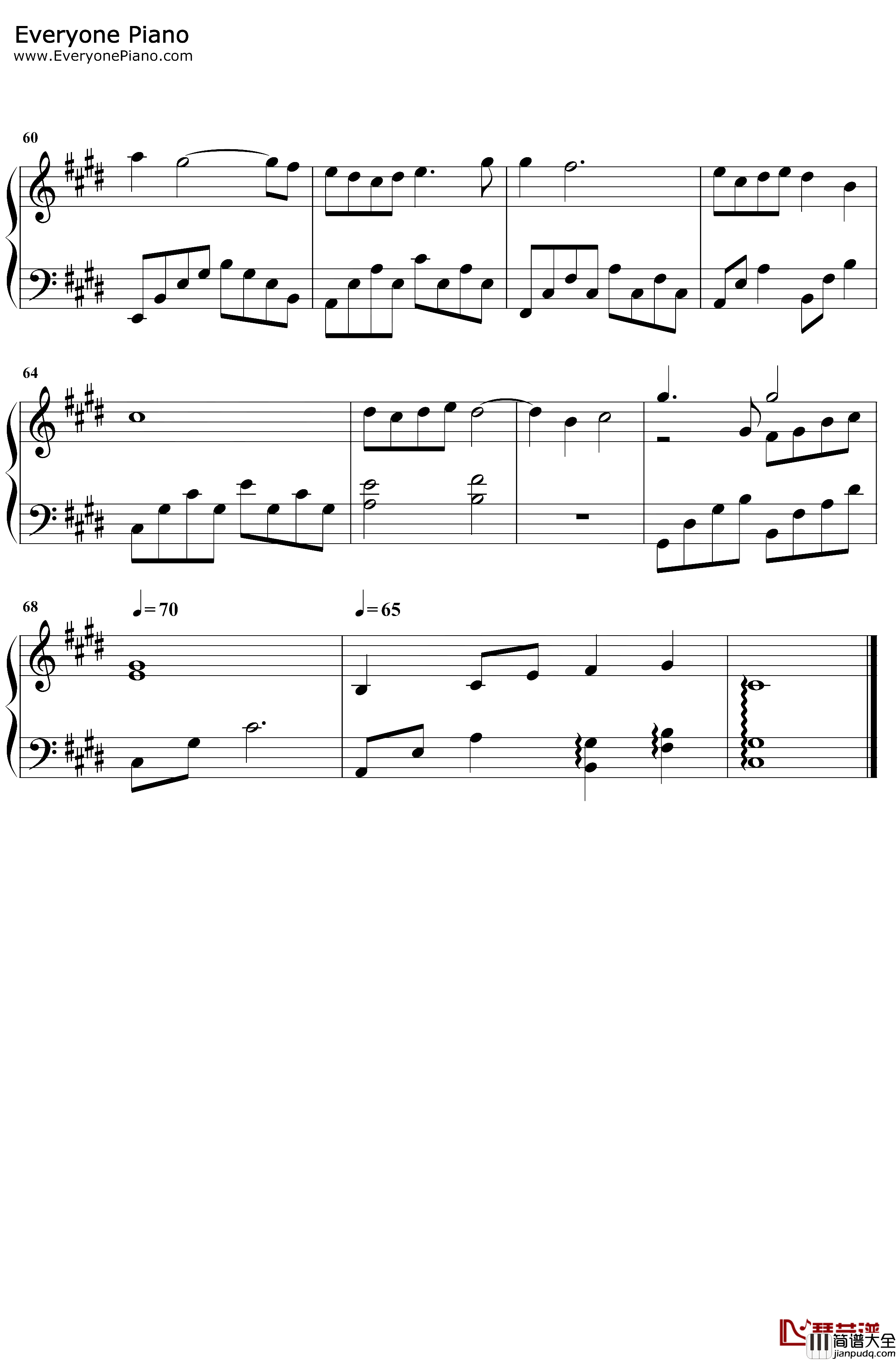 浅雪钢琴谱_李一桐_剑王朝人物曲