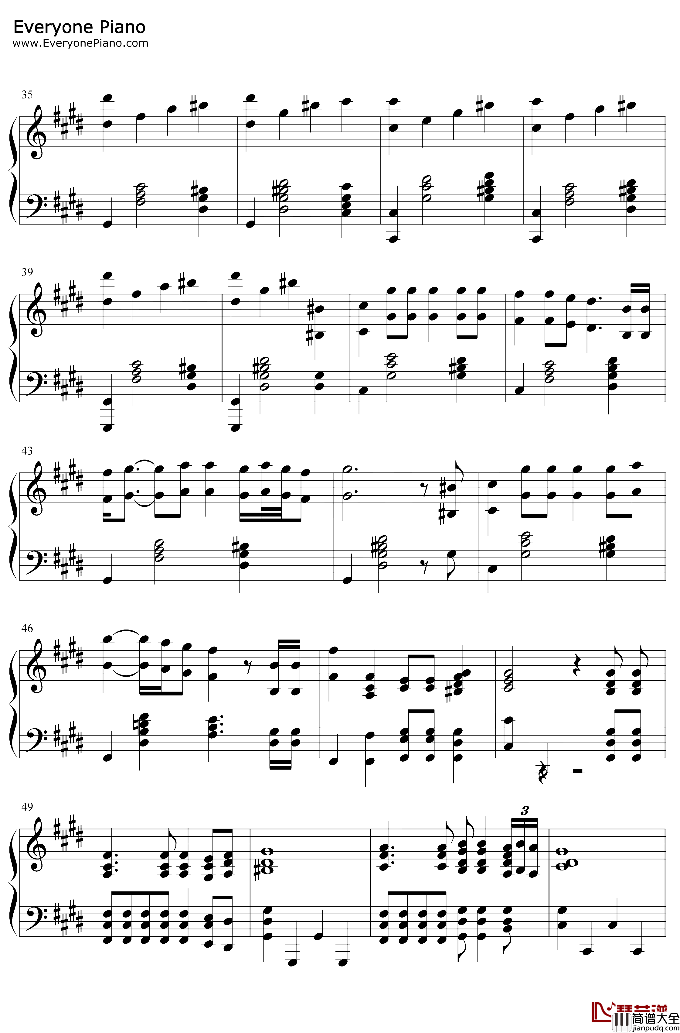 Jenny_Of_Oldstones钢琴谱_Florenceand_the_Machine_JennysSong_权力的游戏第八季插曲