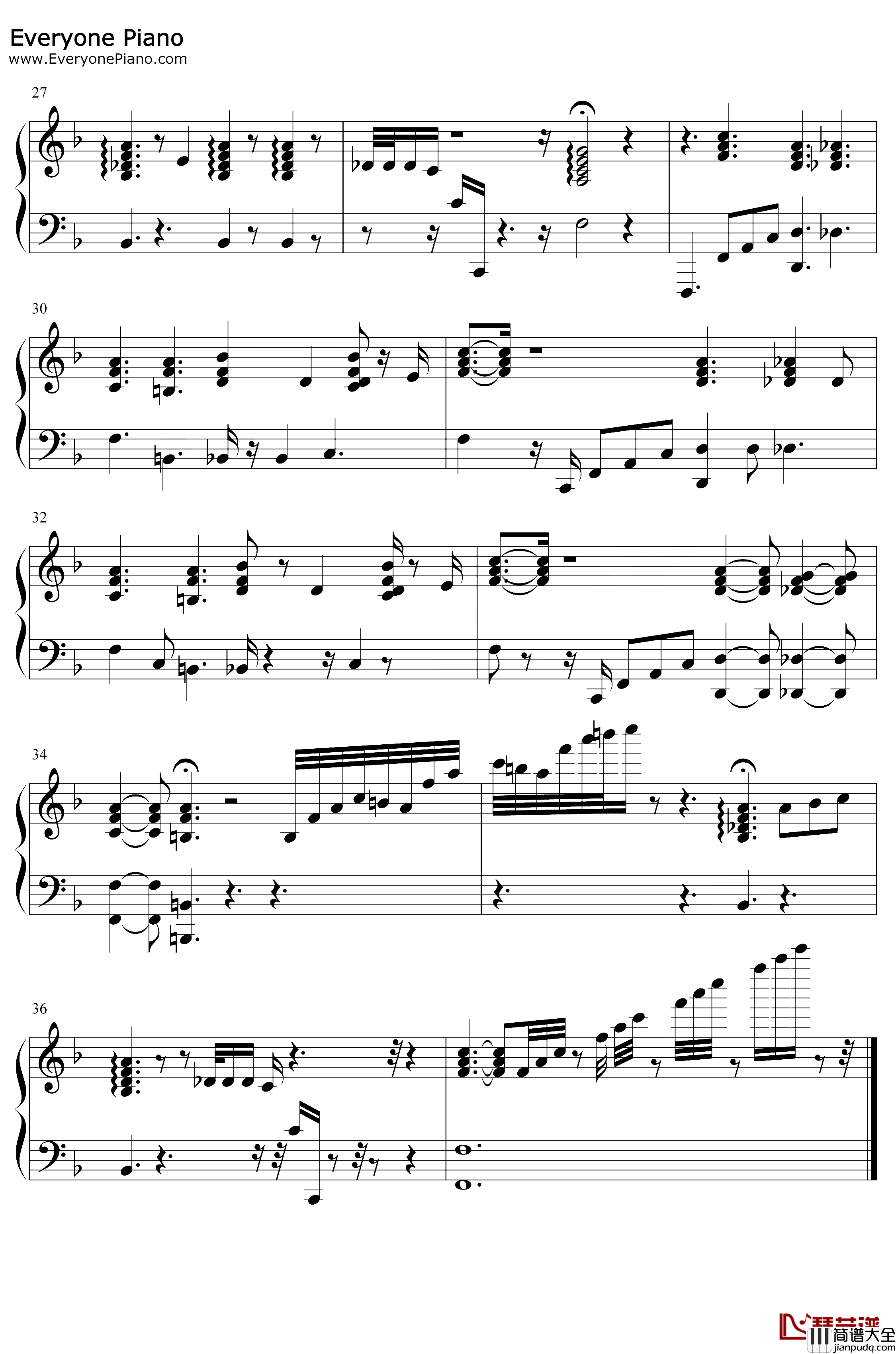 Happiness钢琴谱_Rex_Orange_County