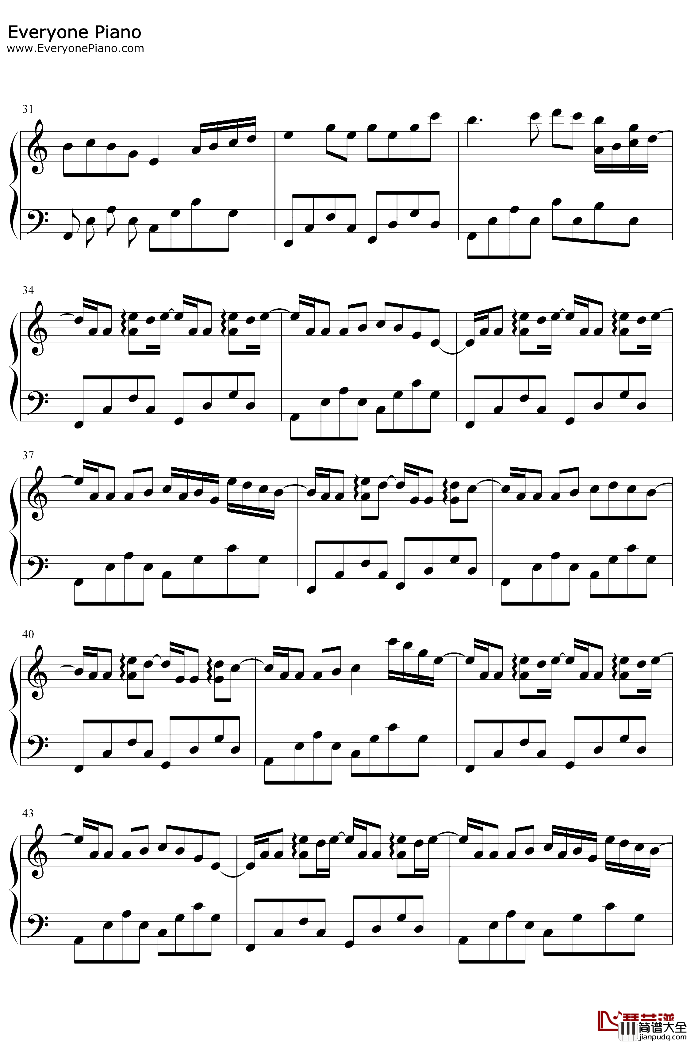 Whos_Lovin_You钢琴谱_October