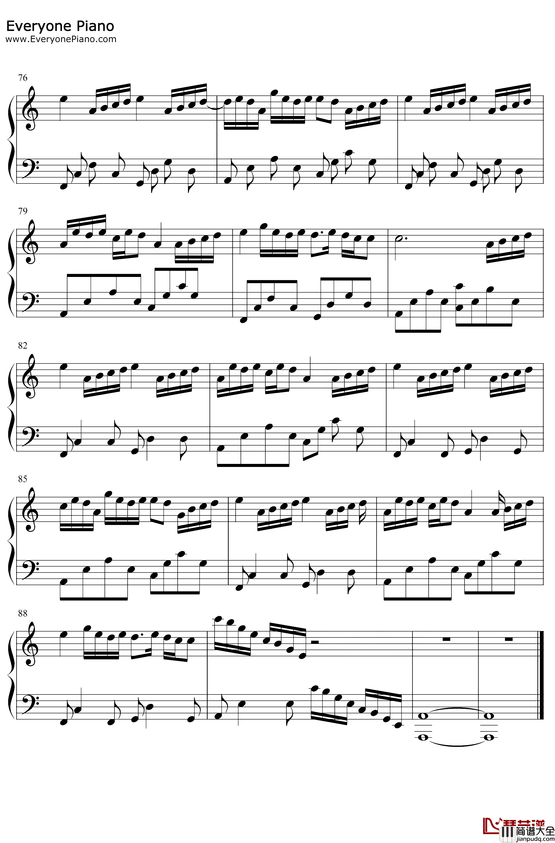 Whos_Lovin_You钢琴谱_October