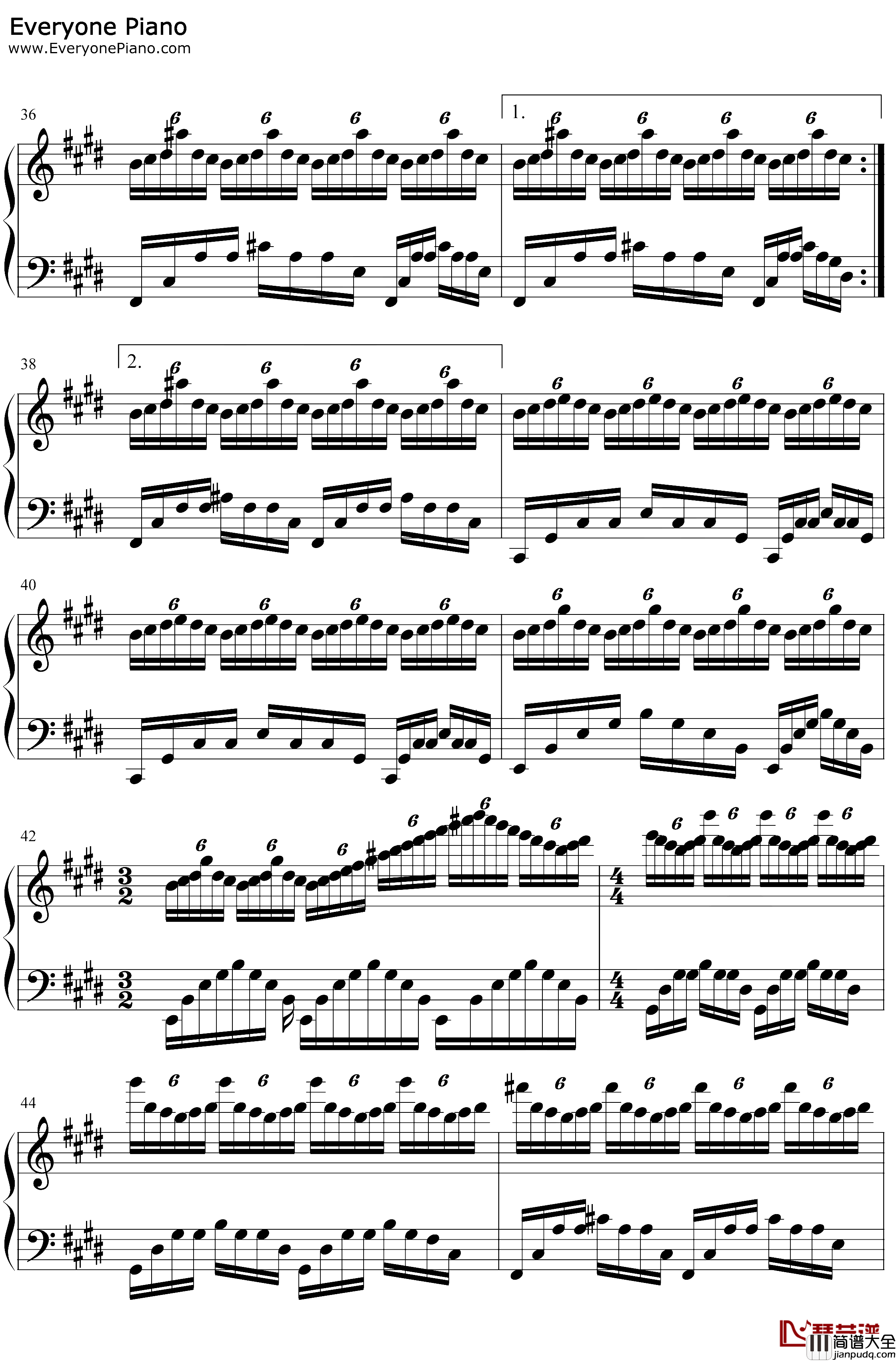 I_Love_You钢琴谱_RIOPY_唯美纯音乐