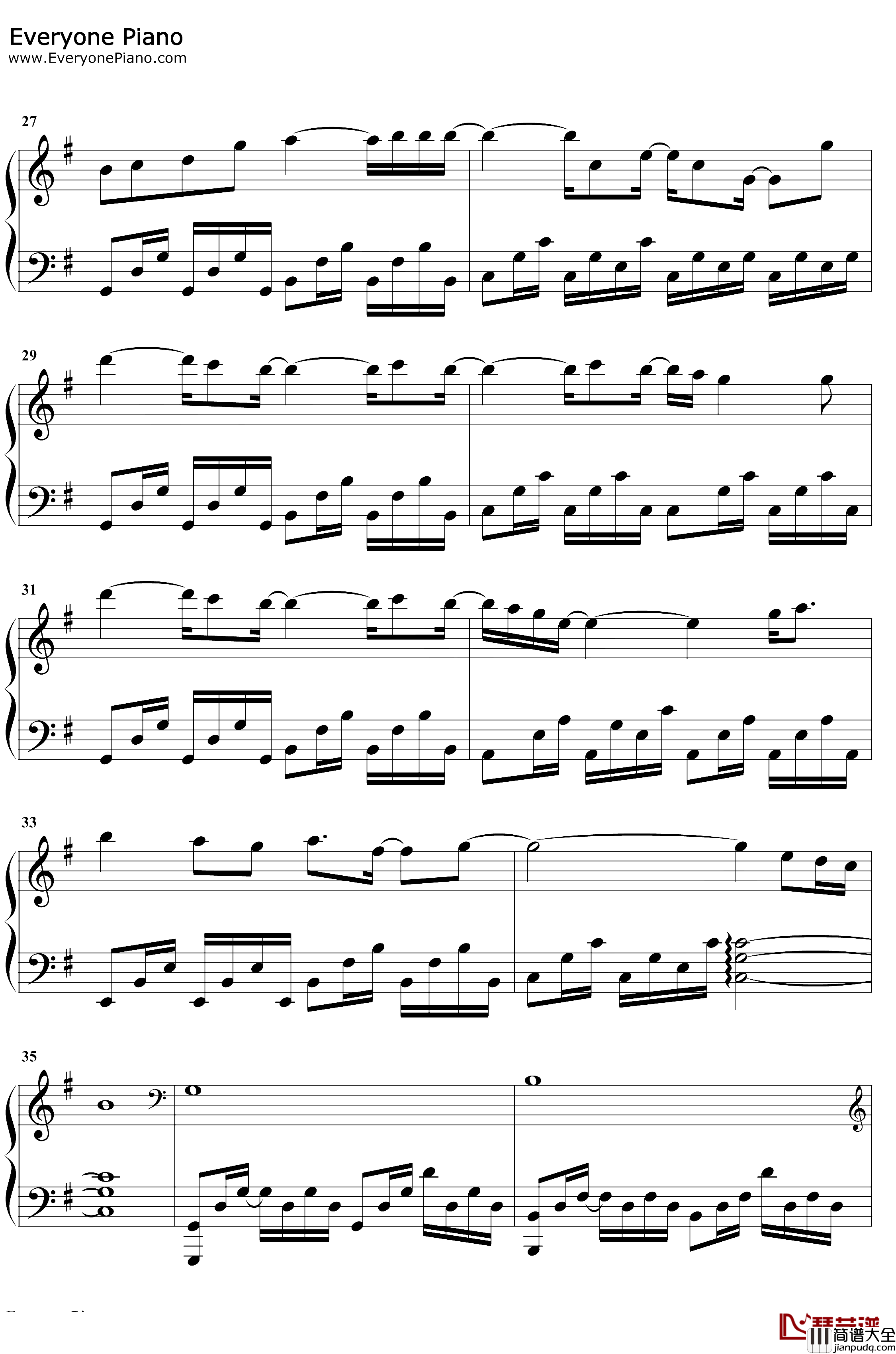 Someday_or_One_Day钢琴谱_孙盛希_想见你片头曲