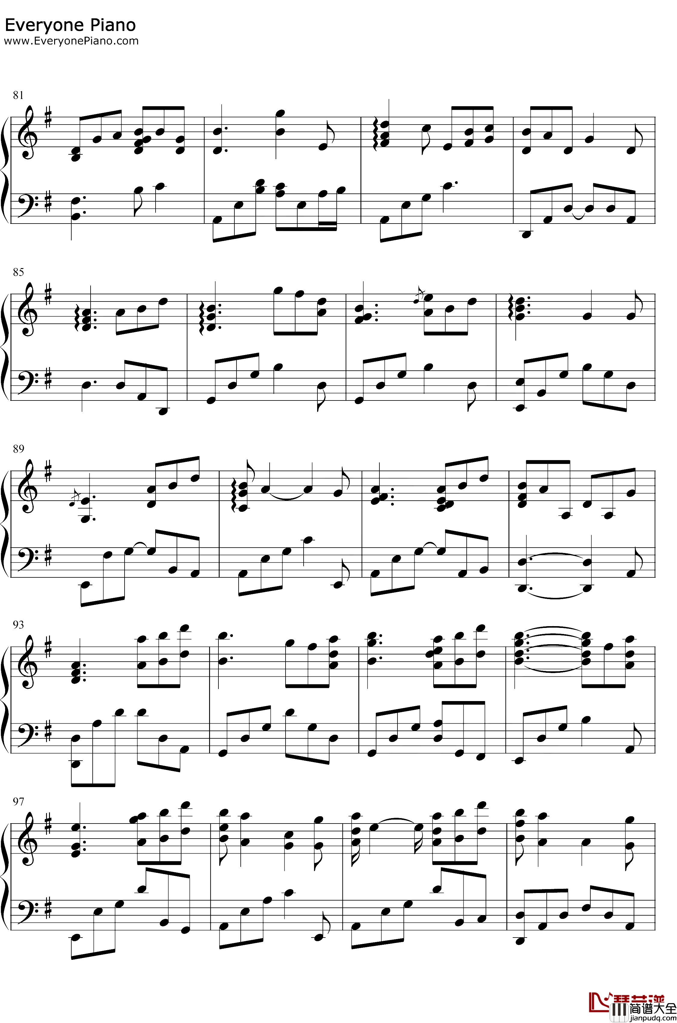 朋友请听好钢琴谱_何炅谢娜易烊千玺_朋友请听好同名主题曲