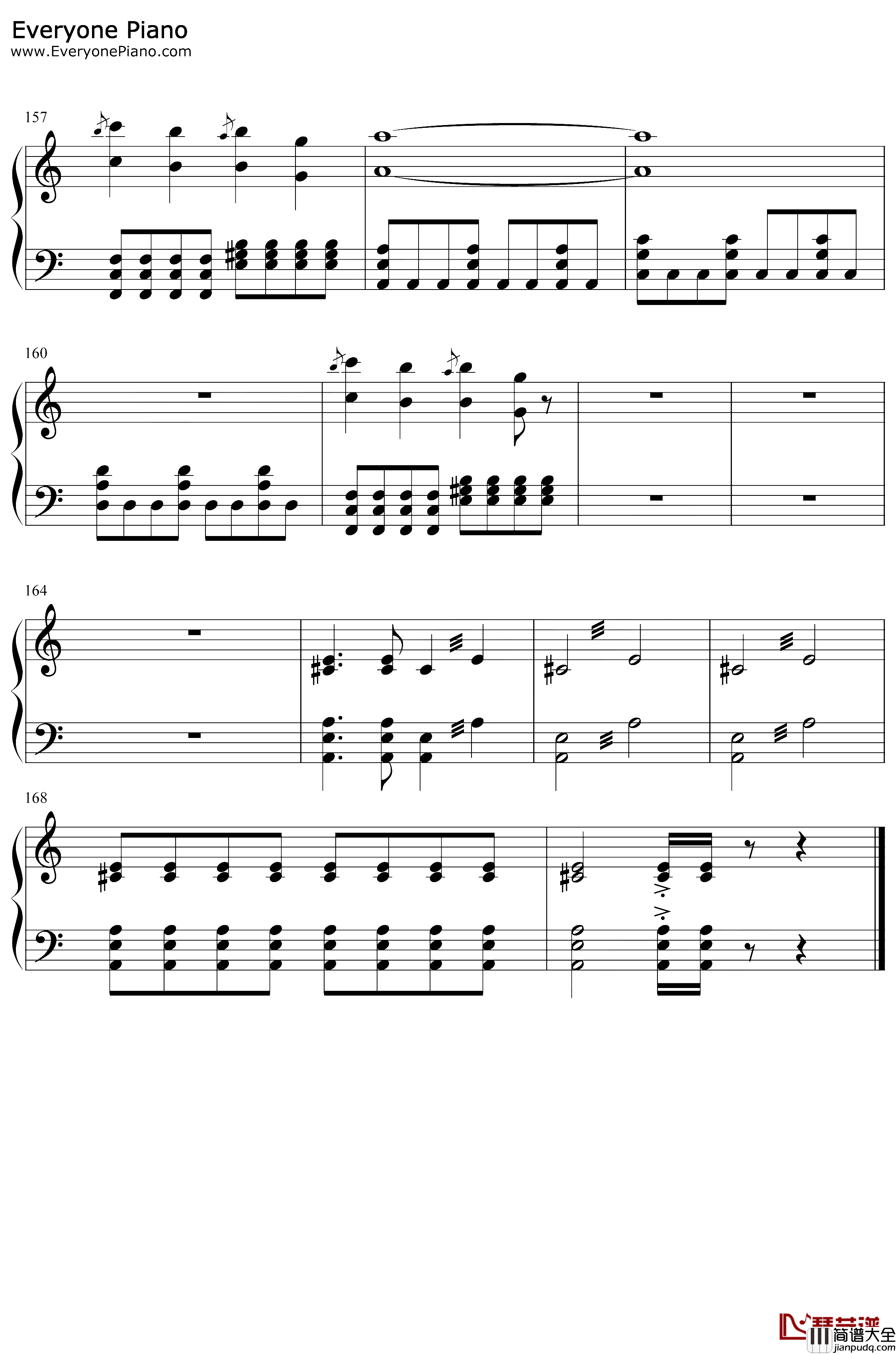 荒野魂斗罗钢琴谱_华晨宇