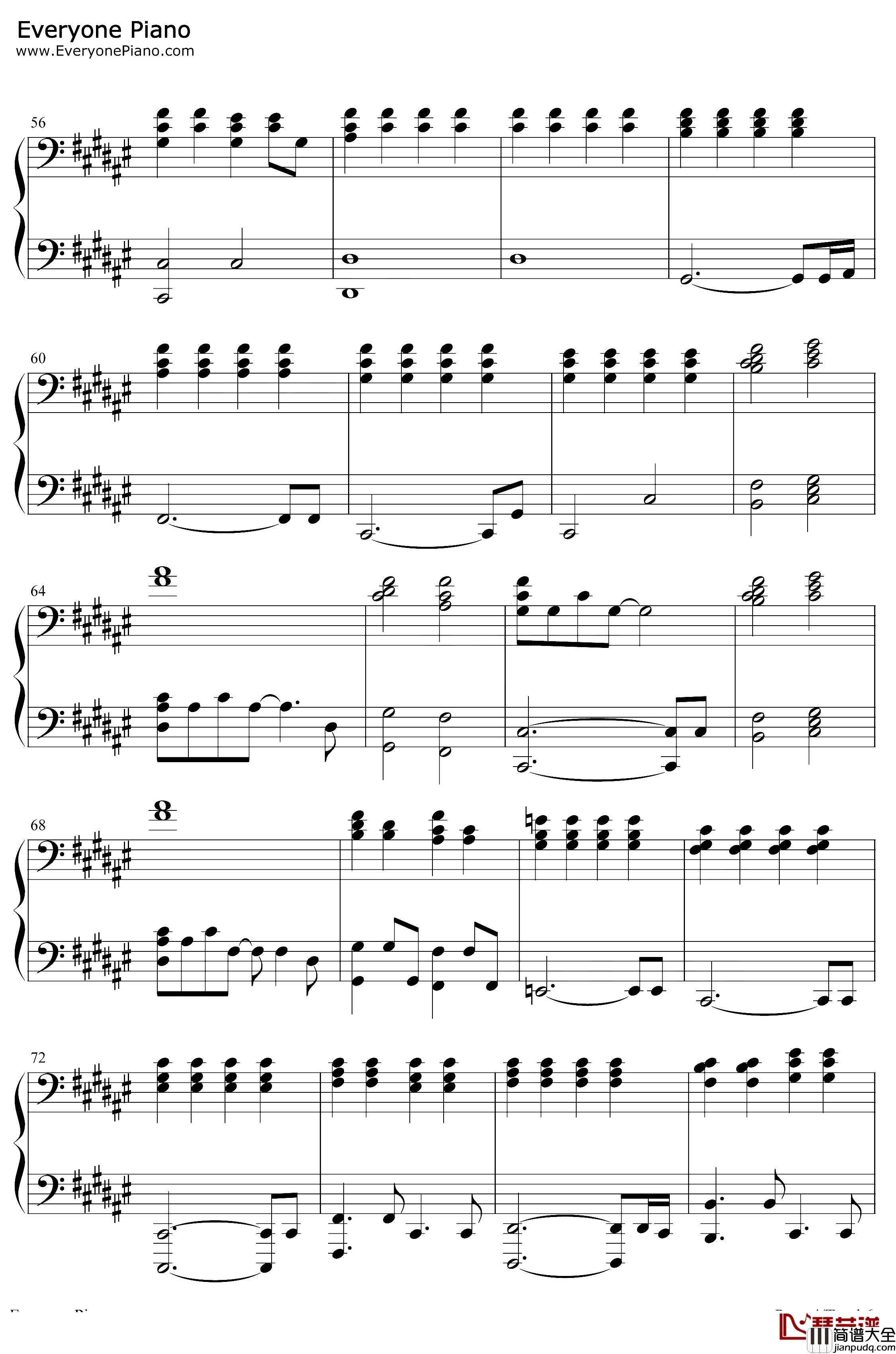 你要相信这不是最后一天钢琴谱_华晨宇_弹唱伴奏谱